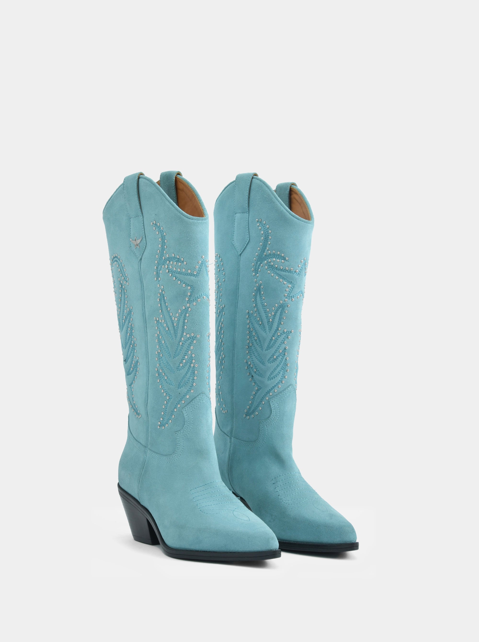 SM-19 BLUE SUEDE BOOTS