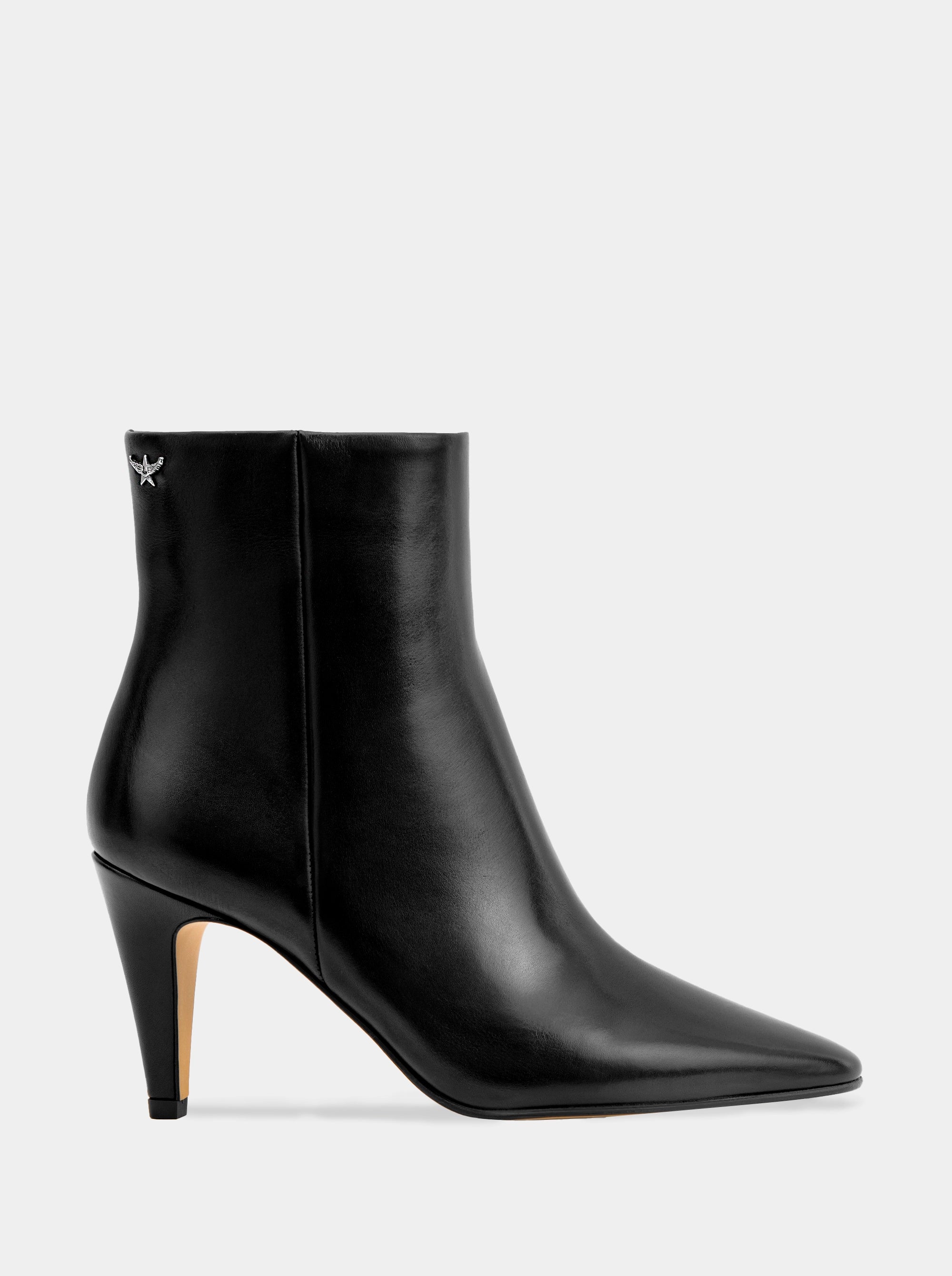 MOON BLACK LEATHER BOOTIES