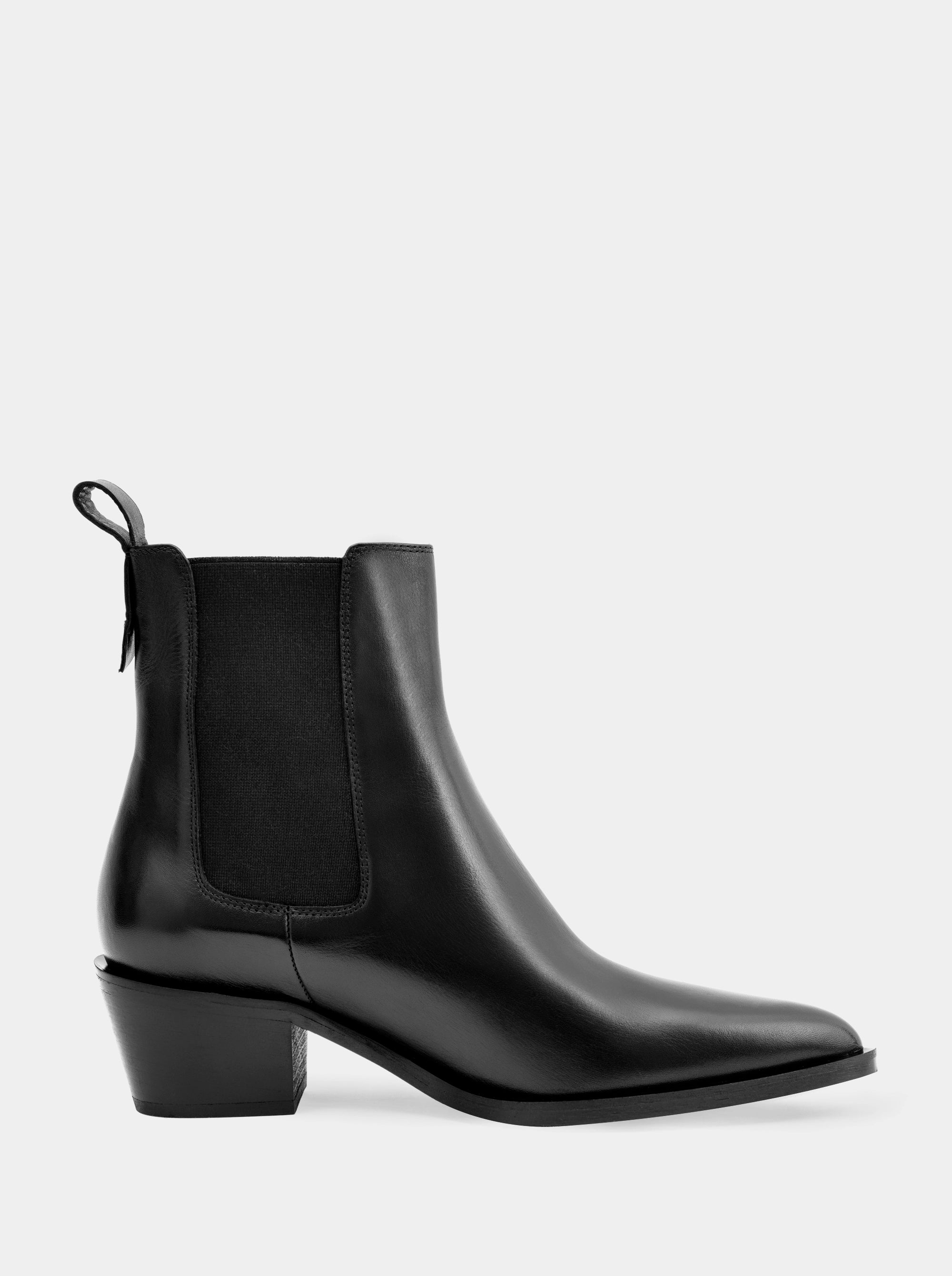 ADORE BLACK LEATHER BOOTIES