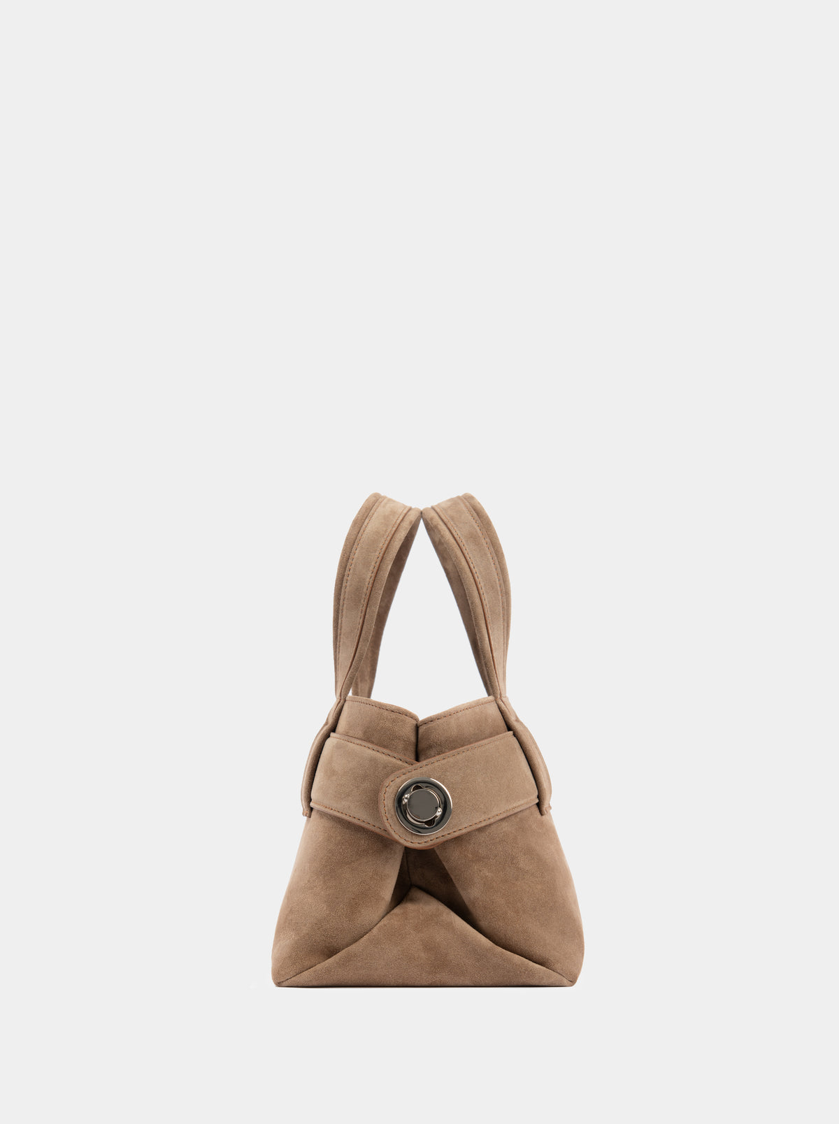 LAUREN MINI LIGHT CAMEL SUEDE BAG