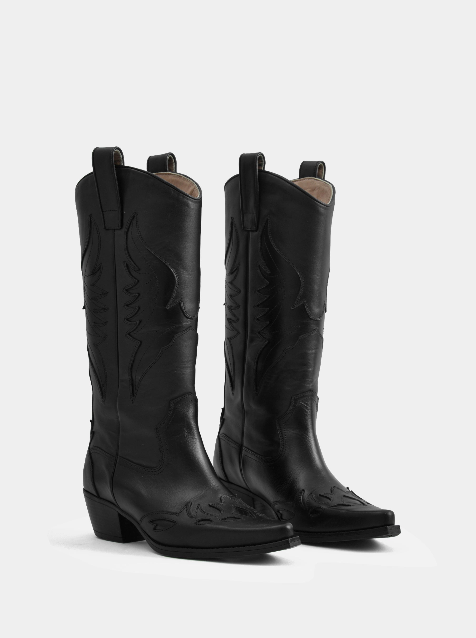 SM-20 BLACK LEATHER BOOTS