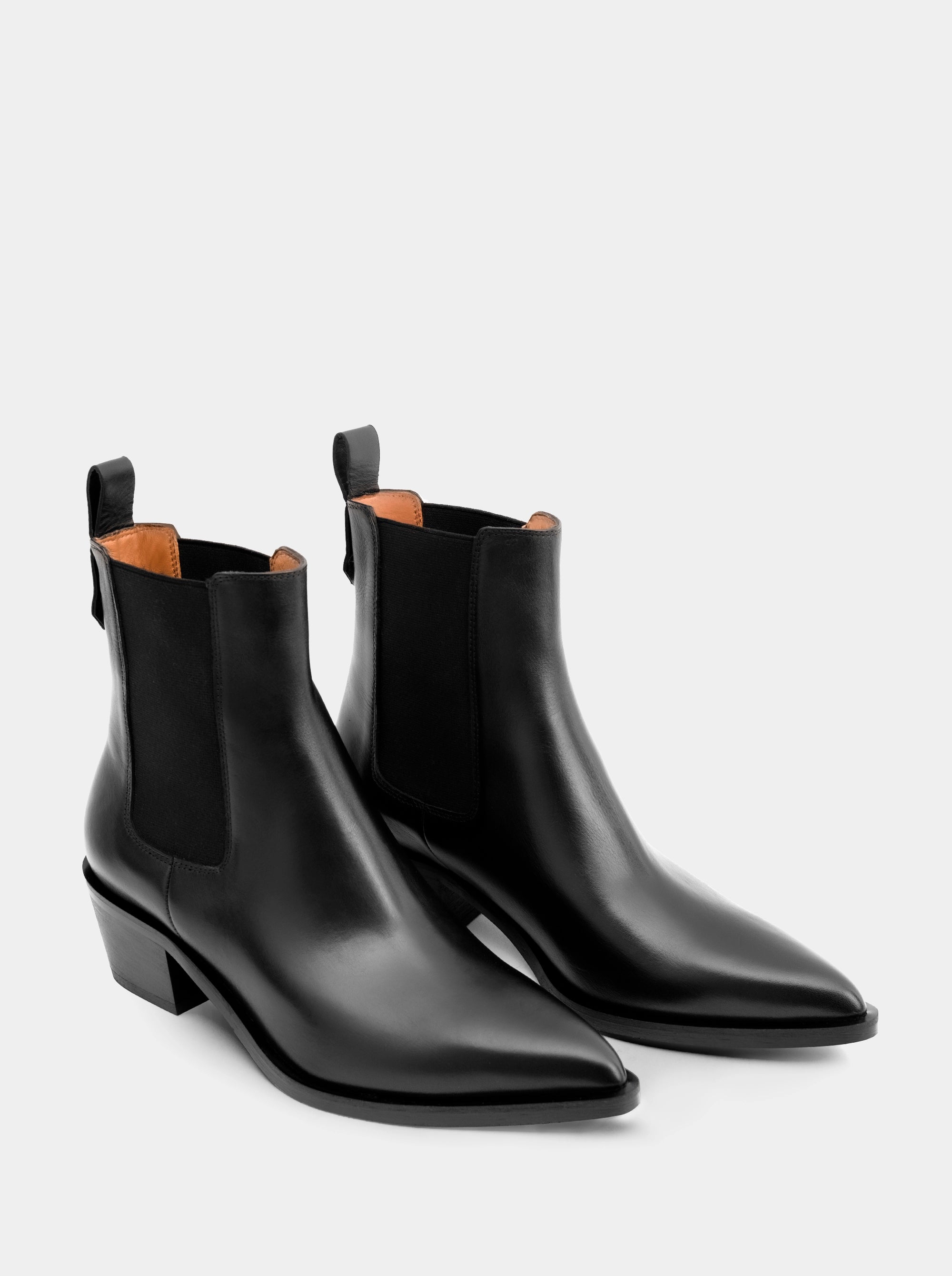 ADORE BLACK LEATHER BOOTIES