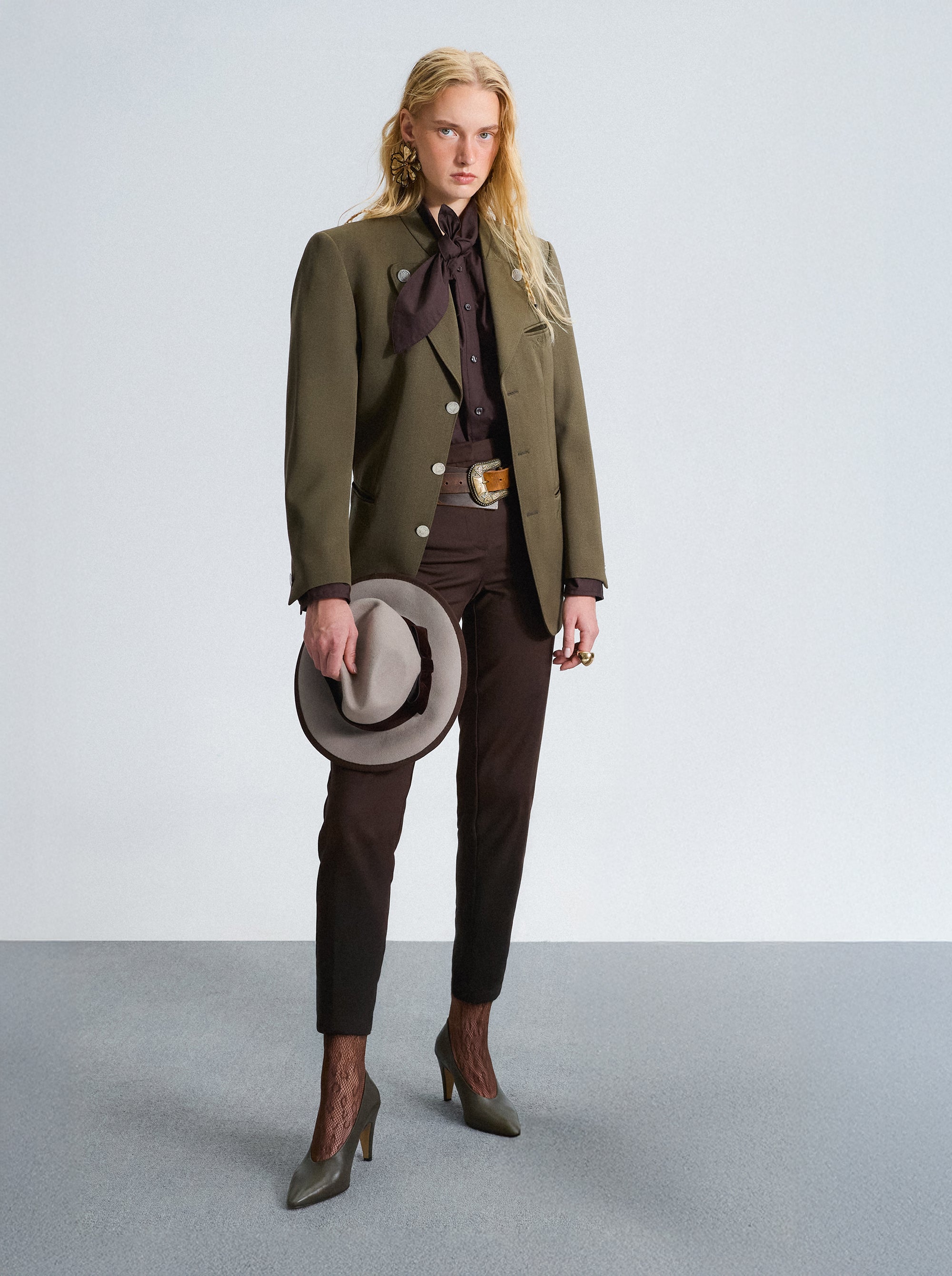 GLORY GREEN LEATHER PUMPS