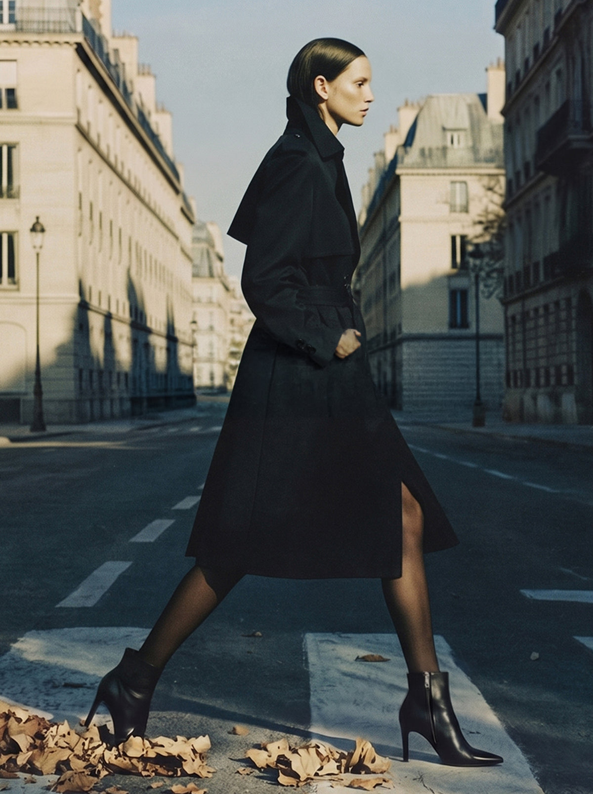 ELSA BLACK LEATHER BOOTIES
