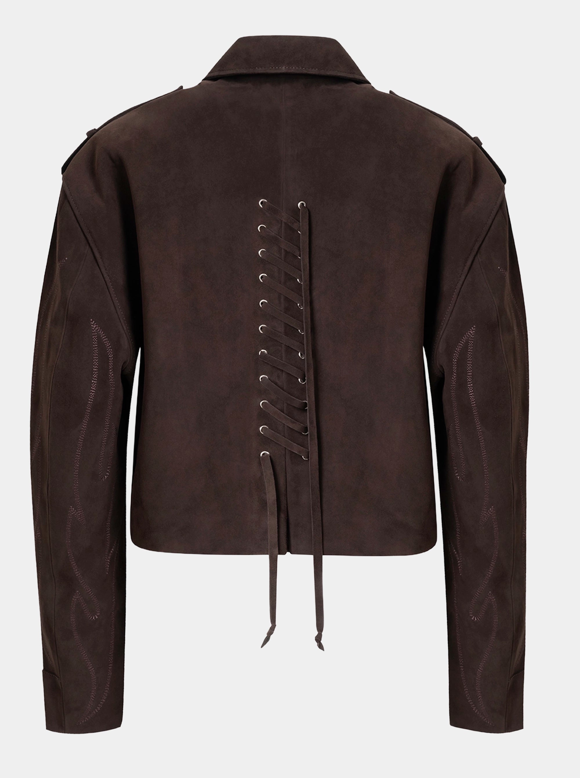 BIKER CARAMEL BROWN SUEDE JACKET