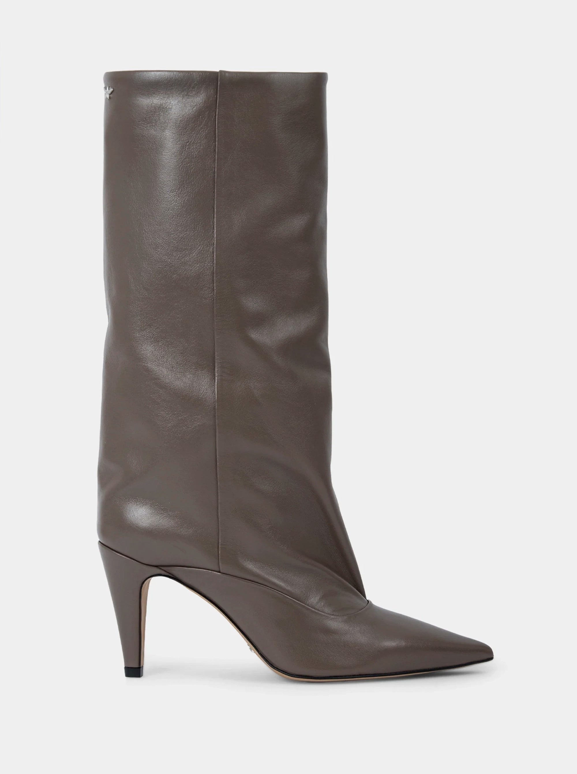 HAILEY TAUPE LEATHER BOOTS
