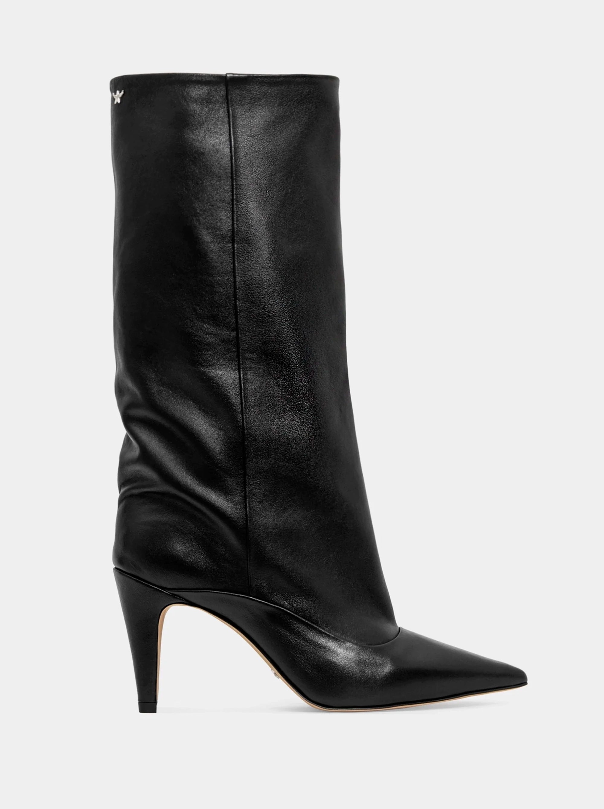 HAILEY BLACK LEATHER BOOTS