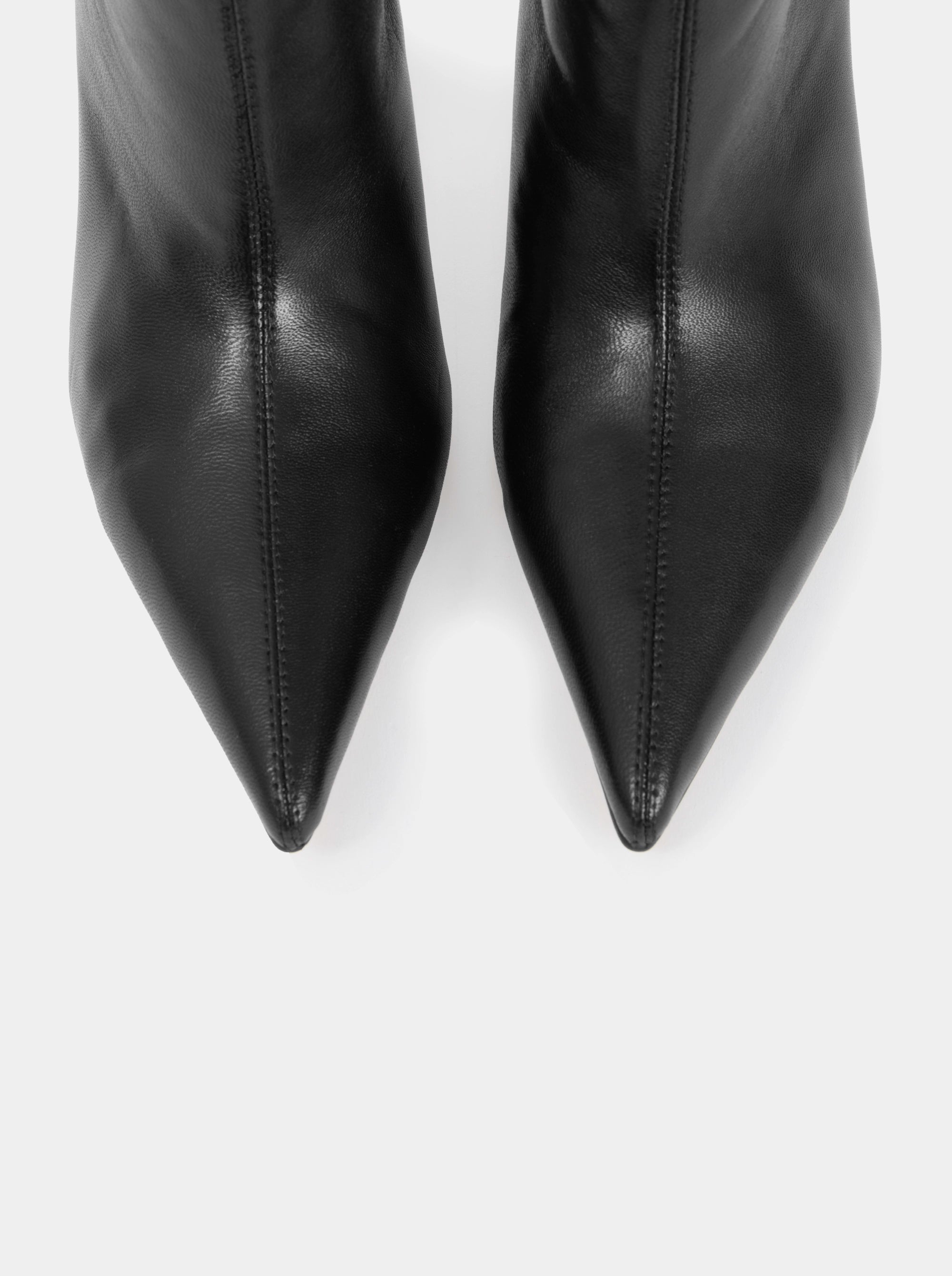BELLA BLACK LEATHER BOOTIES
