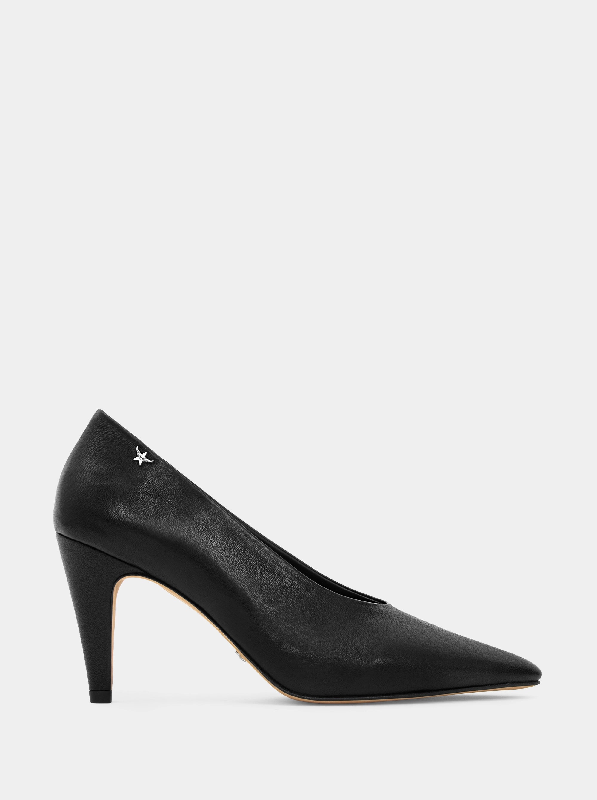 GLORY BLACK LEATHER PUMPS