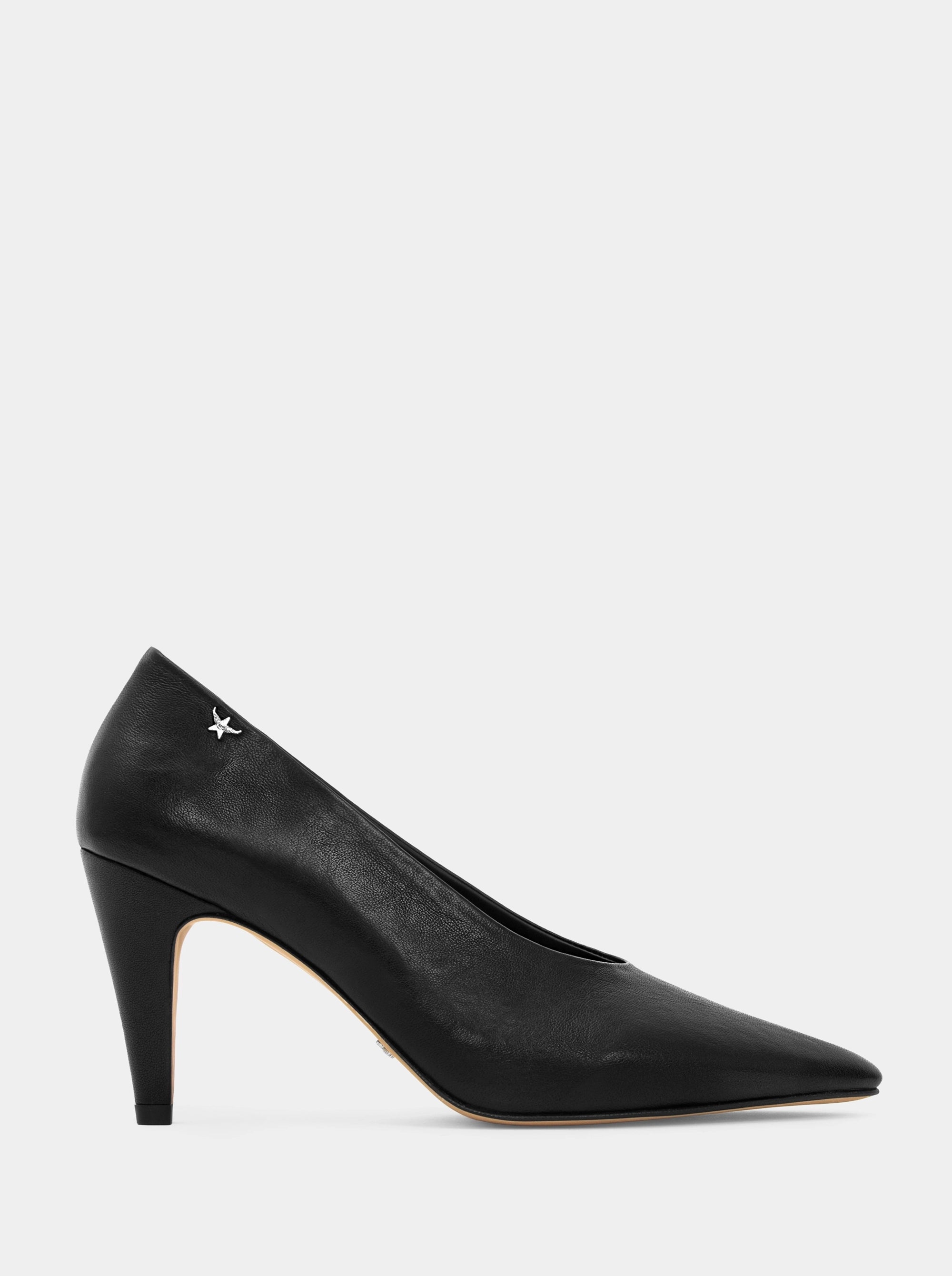 GLORY BLACK LEATHER PUMPS