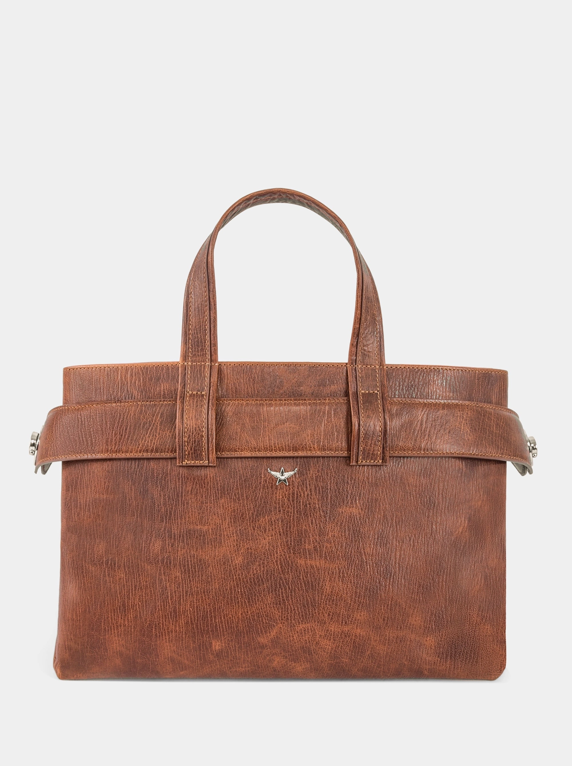 LAUREN CARAMEL BROWN LEATHER BAG
