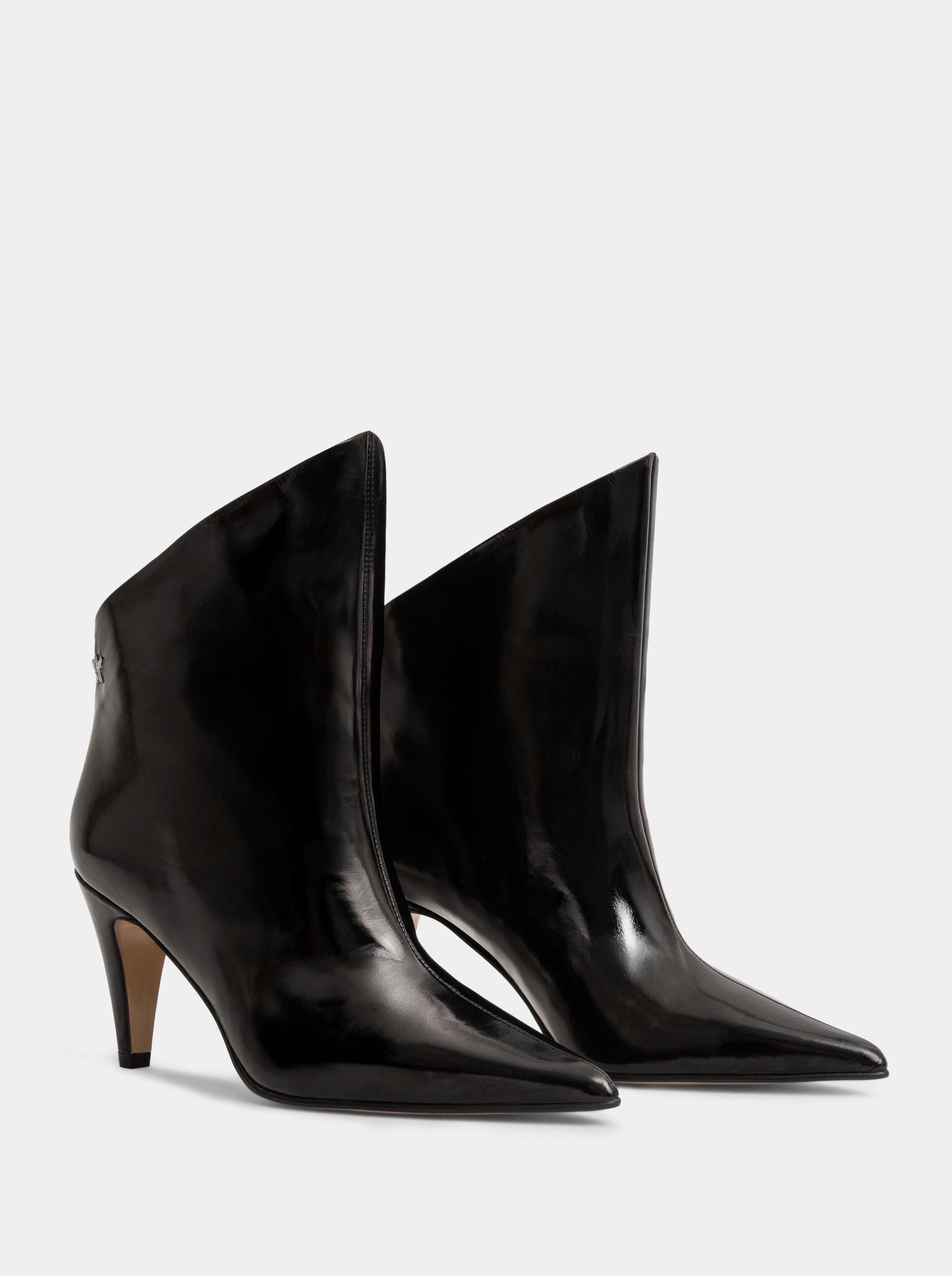 NUNU BLACK PATENT BOOTIES