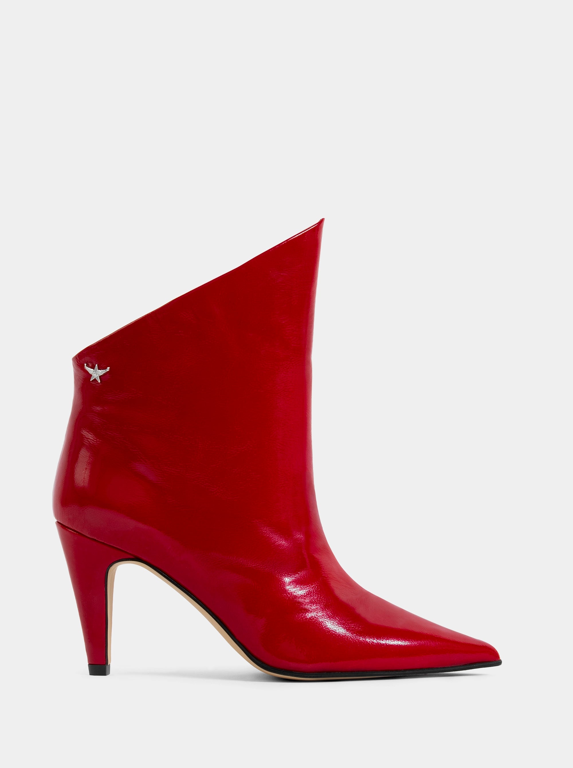 NUNU RED PATENT BOOTIES
