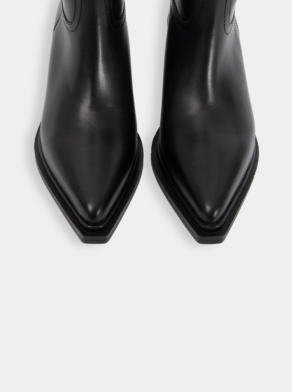 ELENORA BLACK LEATHER BOOTS
