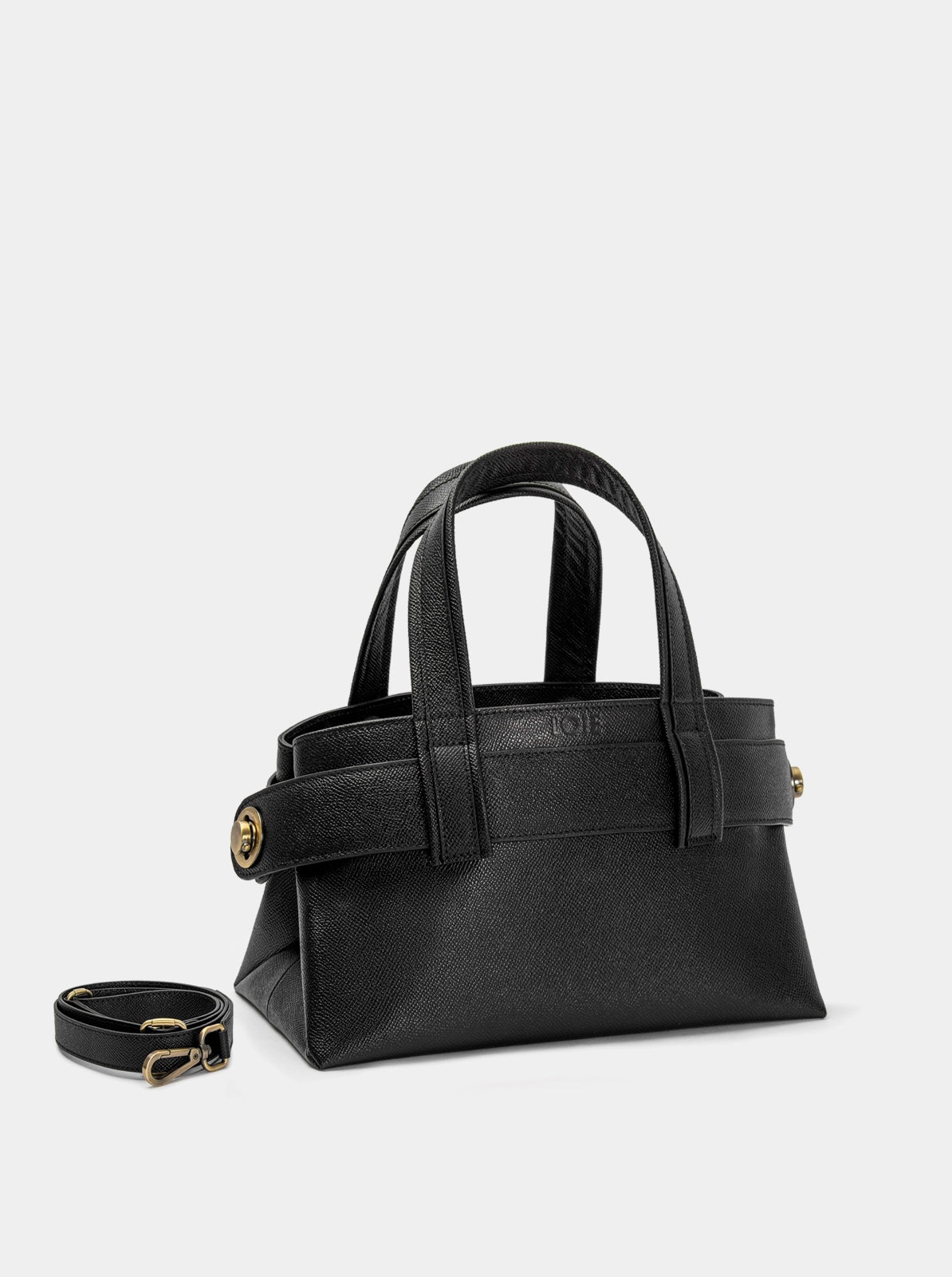 LAUREN MINI BLACK LEATHER BAG