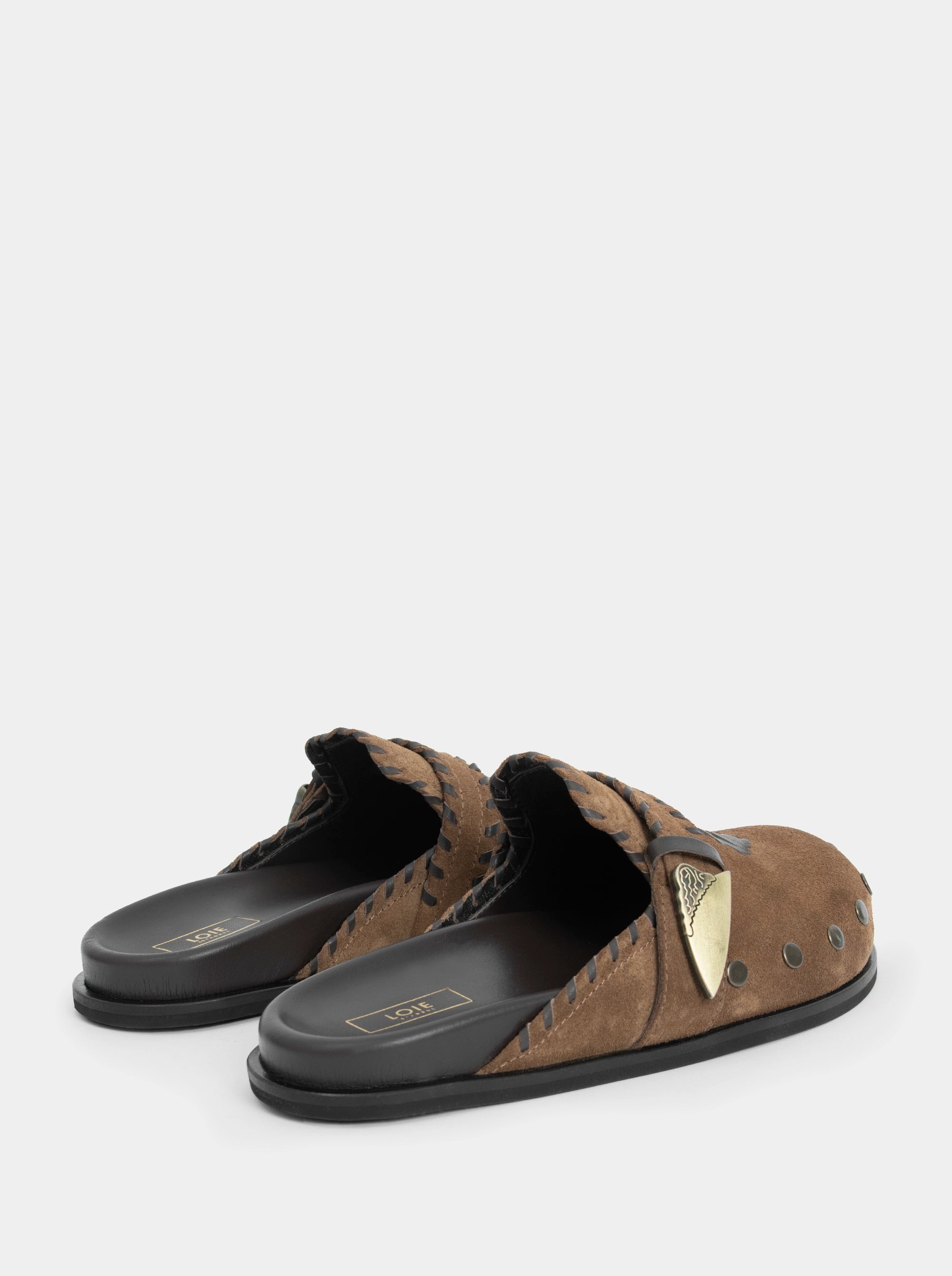 SUN BURGUNDY SUEDE MULES SLIPPERS