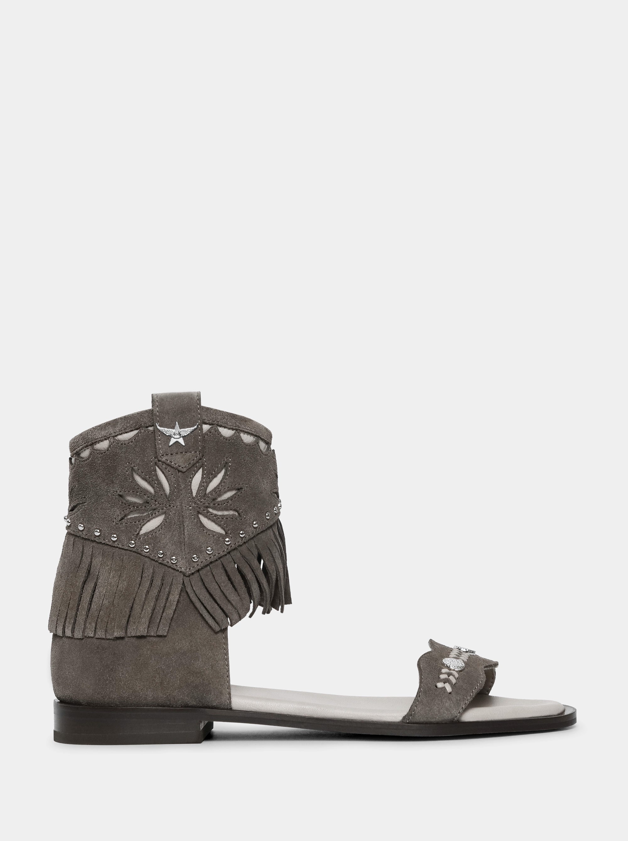 AMETIS MINK SUEDE SANDALS