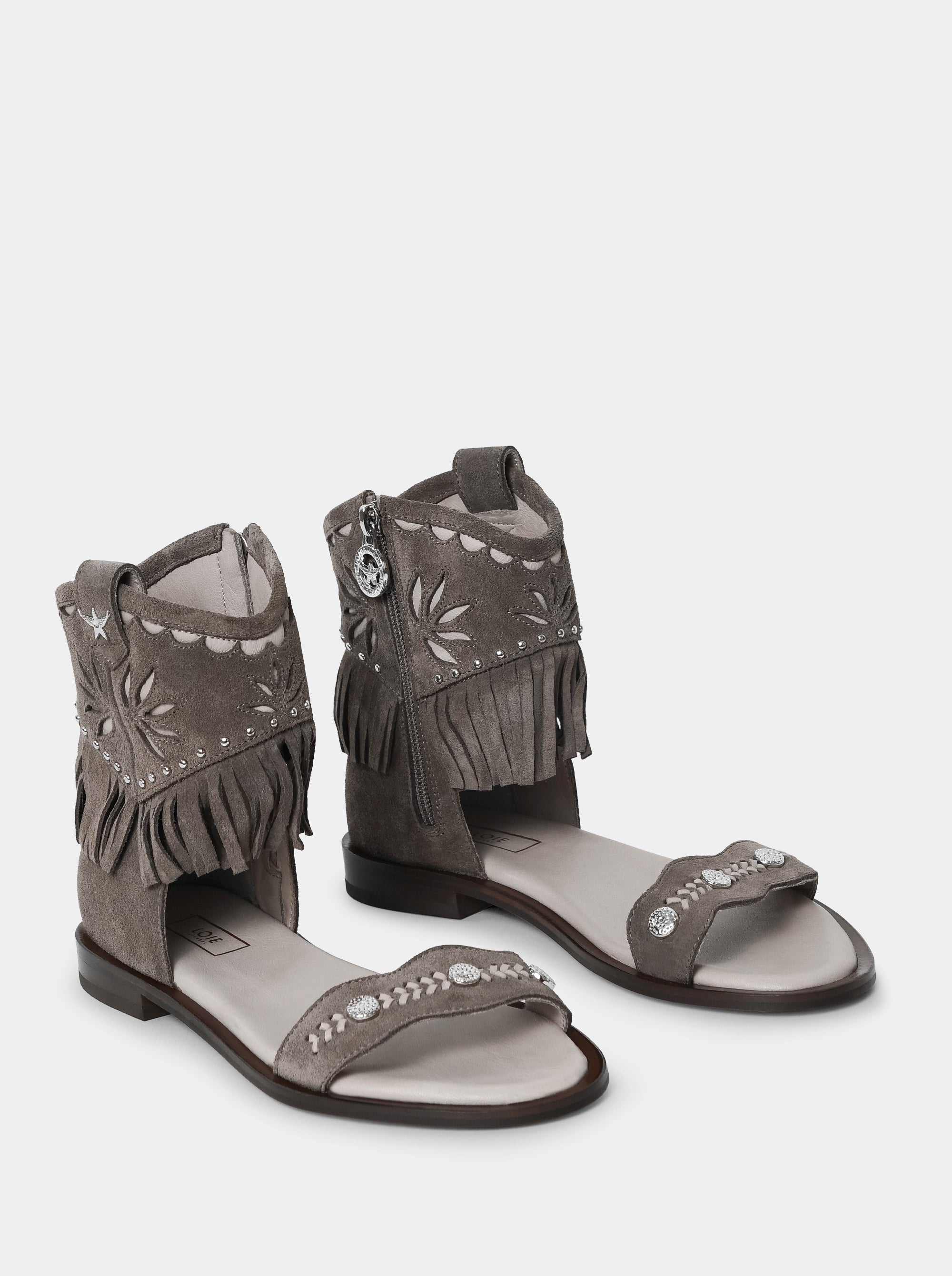 AMETIS MINK SUEDE SANDALS