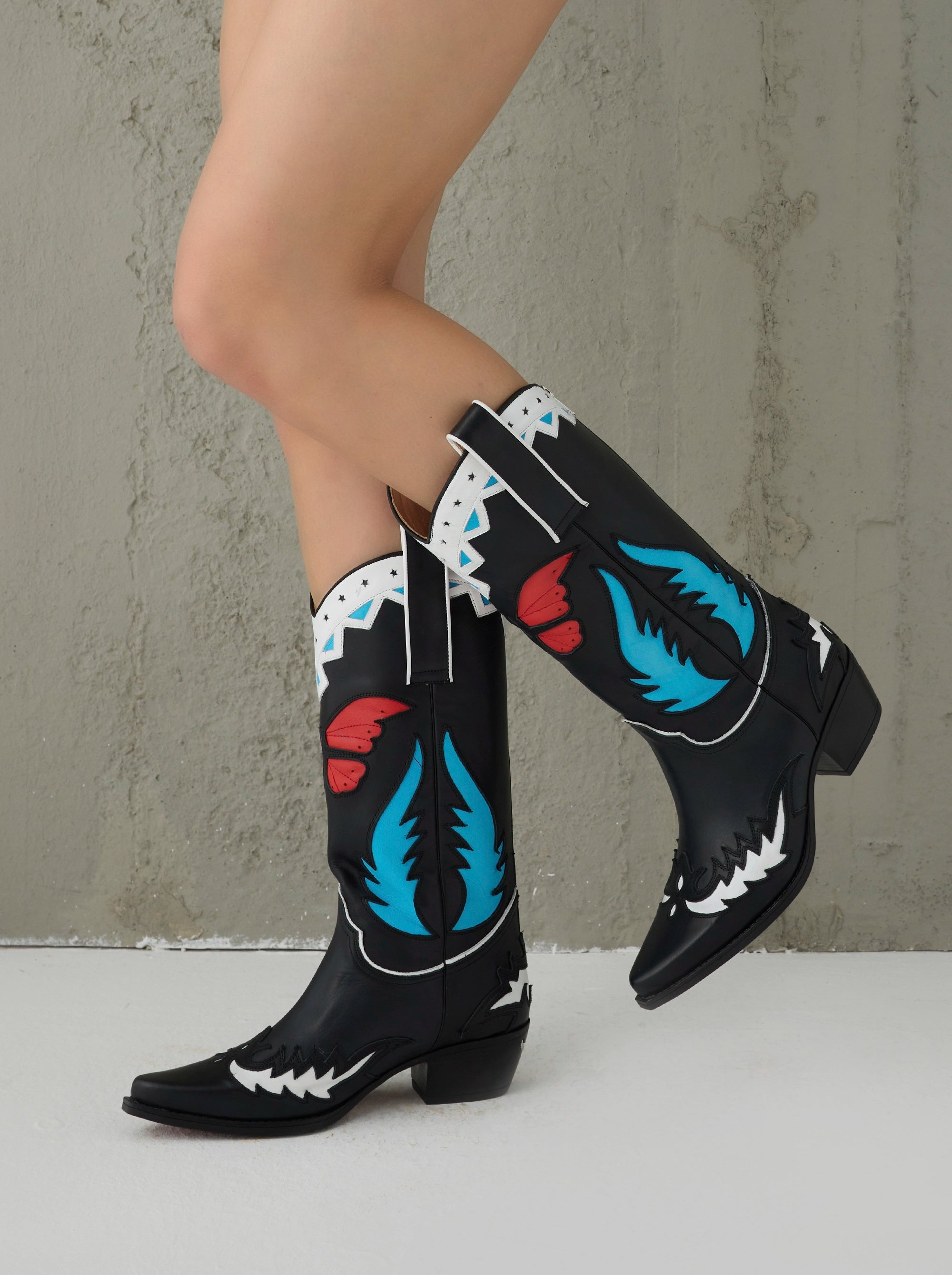 ANGEL MULTI COLOR COWBOY BOOTS