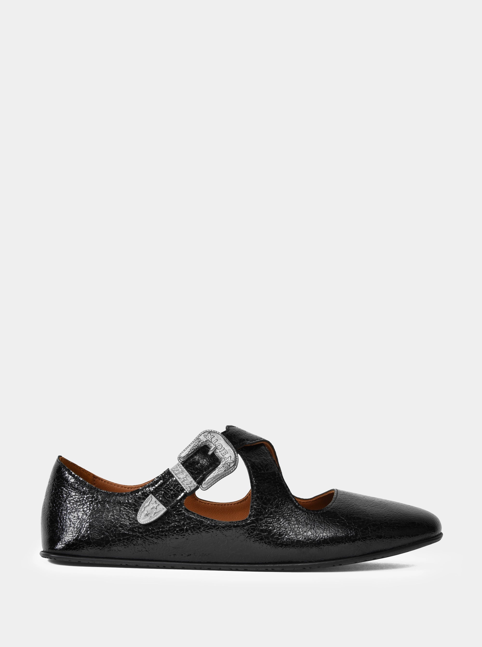 ANNA BLACK NAPLAK PATENT BALLET FLATS