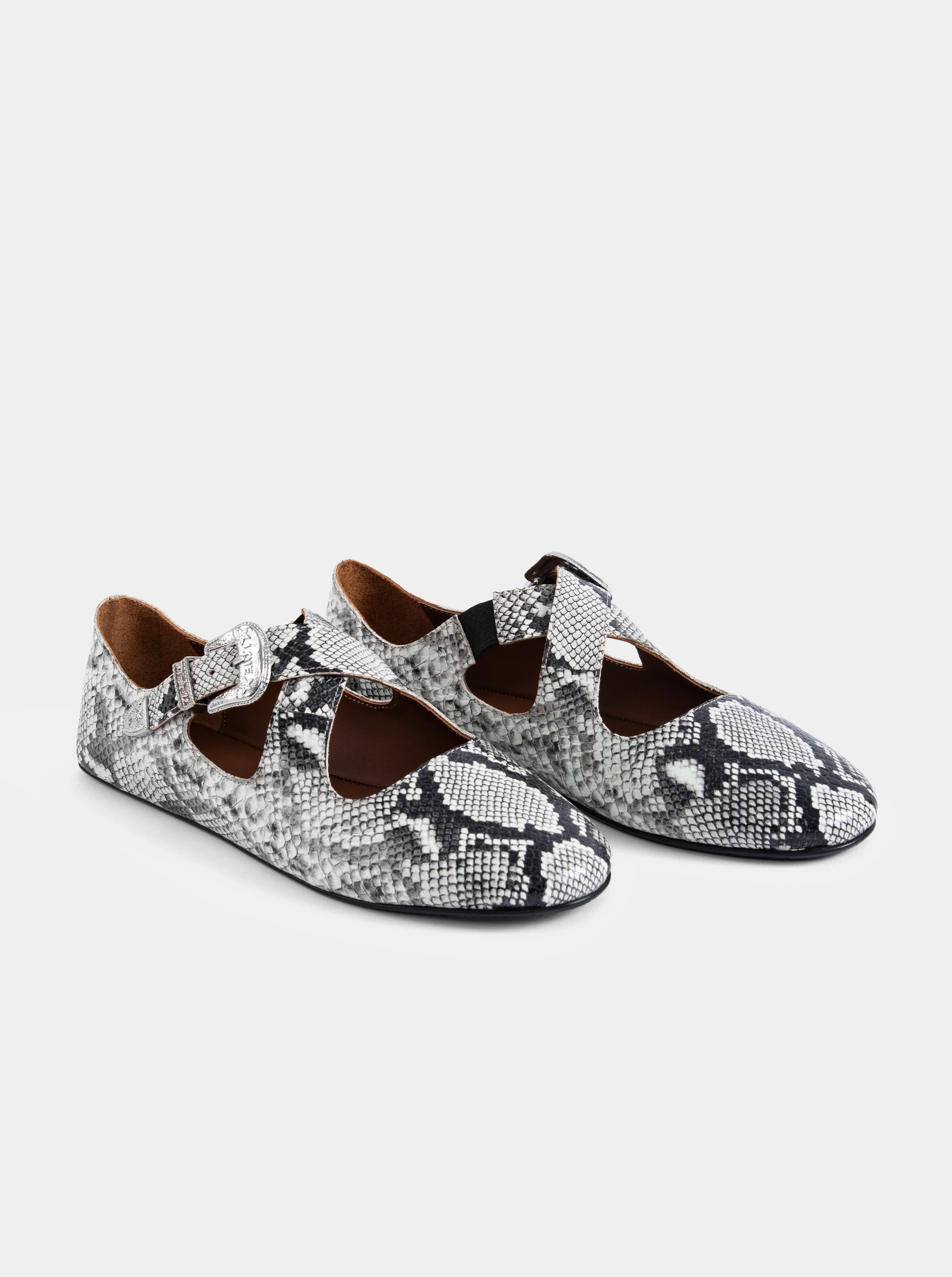 ANNA SNAKE BALLET FLATS