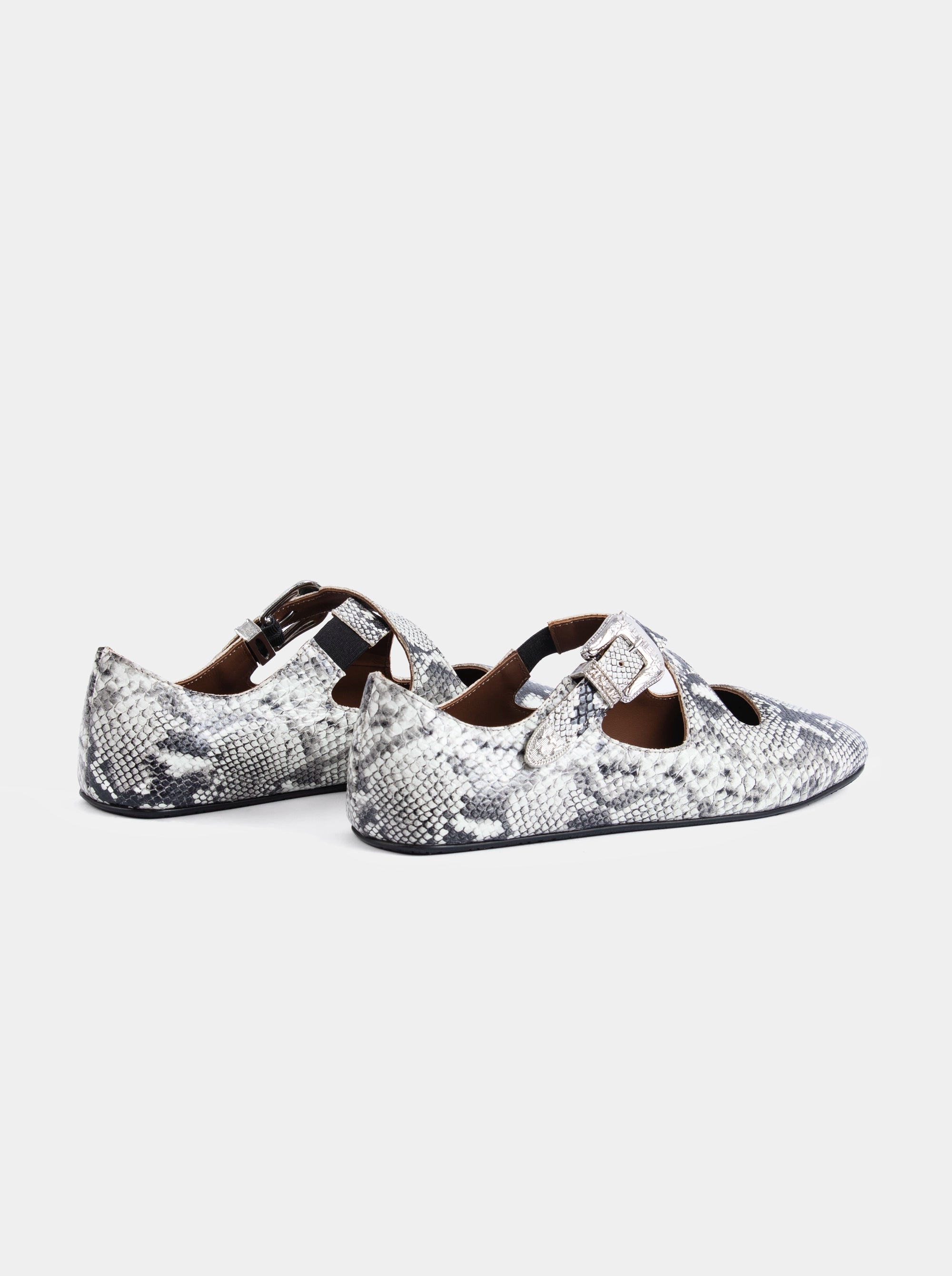 ANNA SNAKE BALLET FLATS