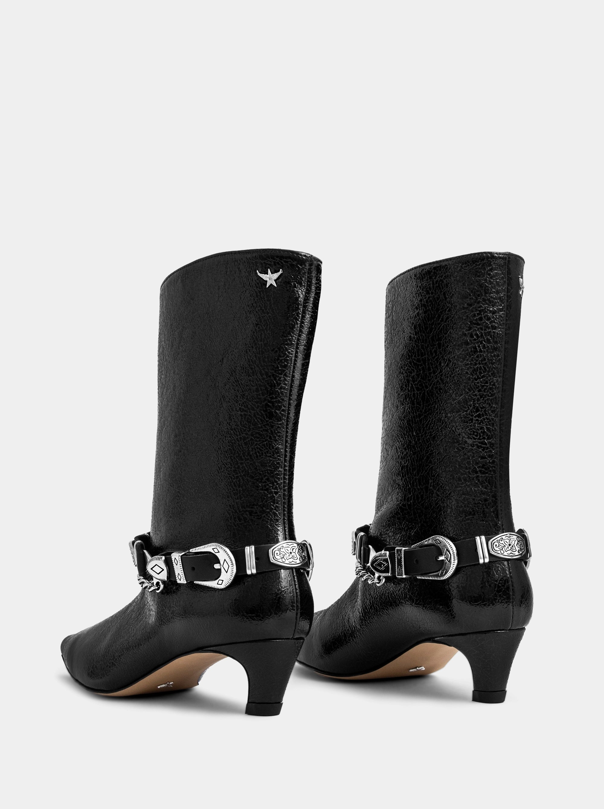 ASTRAL BLACK NAPLAK PATENT BOOTIES