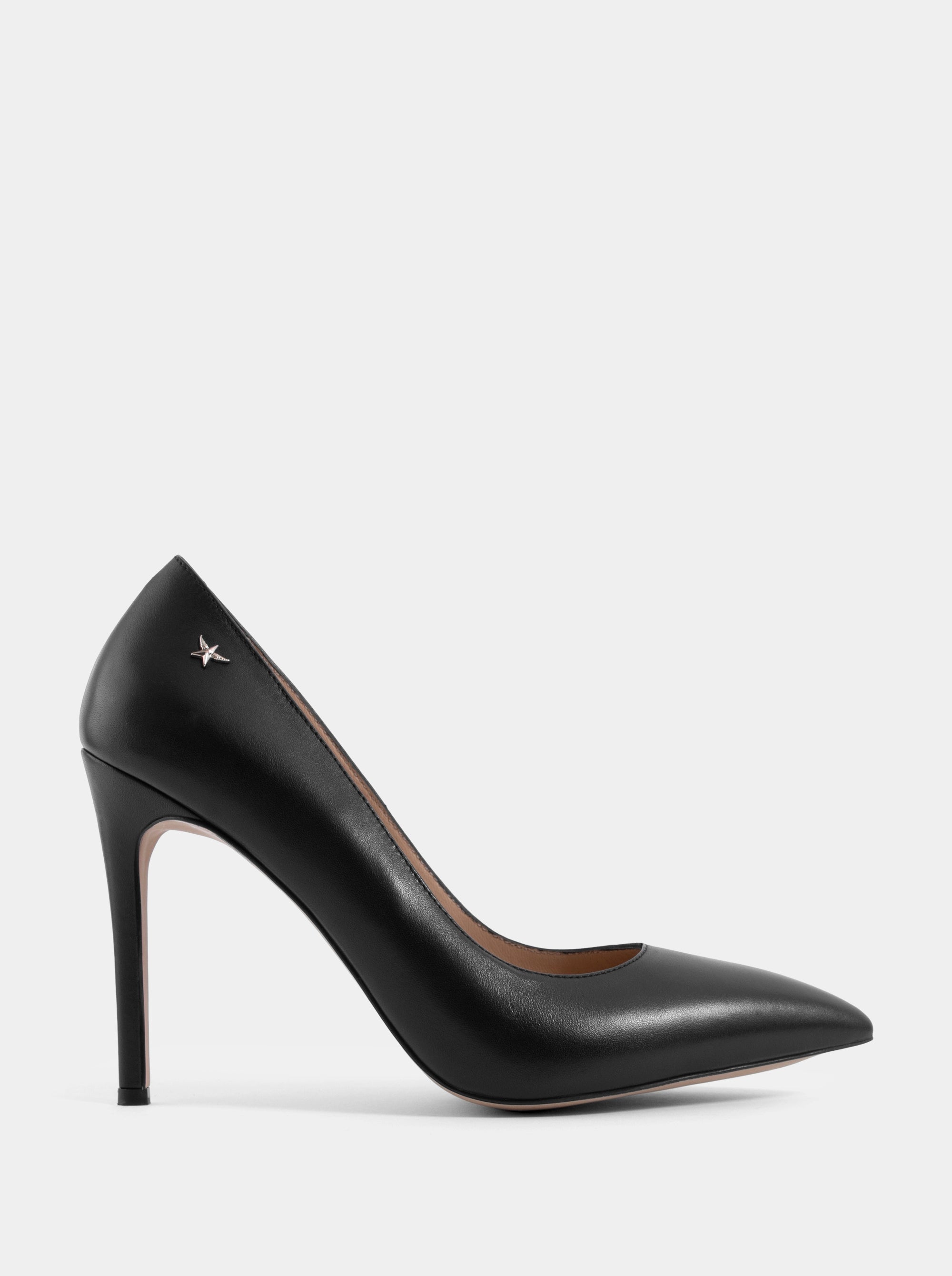 AURA BLACK LEATHER PUMPS
