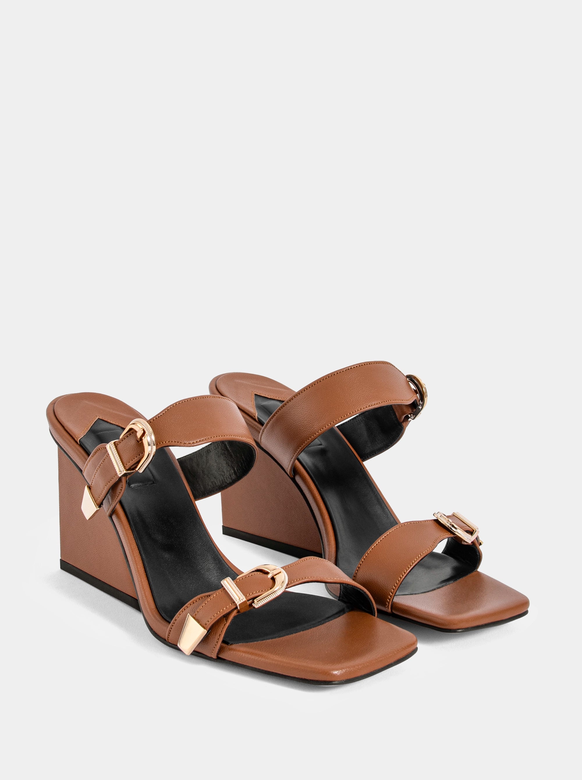 AURELLIA CARAMEL LEATHER SANDALS