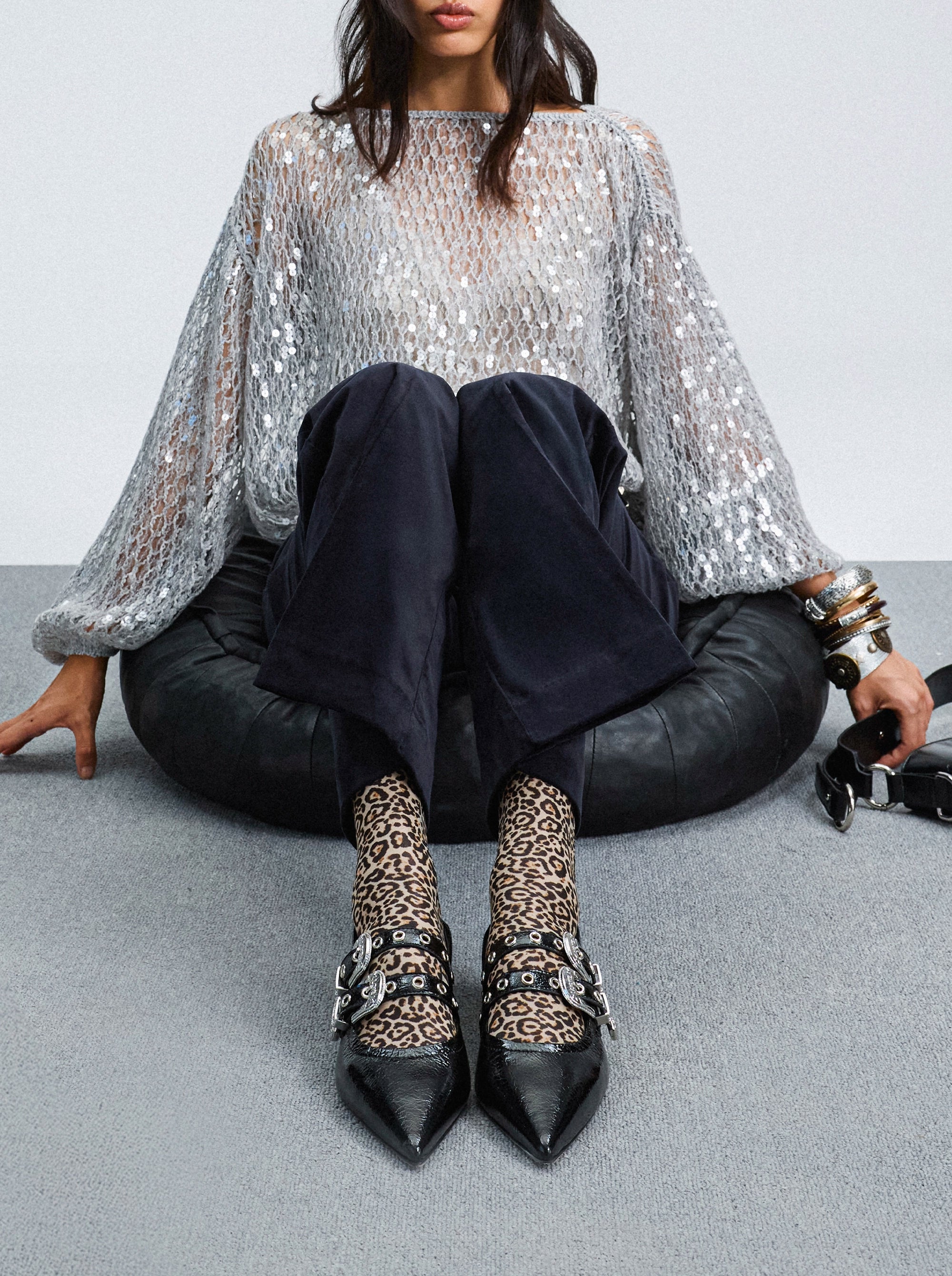 BANG BANG BLACK NAPLAK PATENT BALLET FLATS