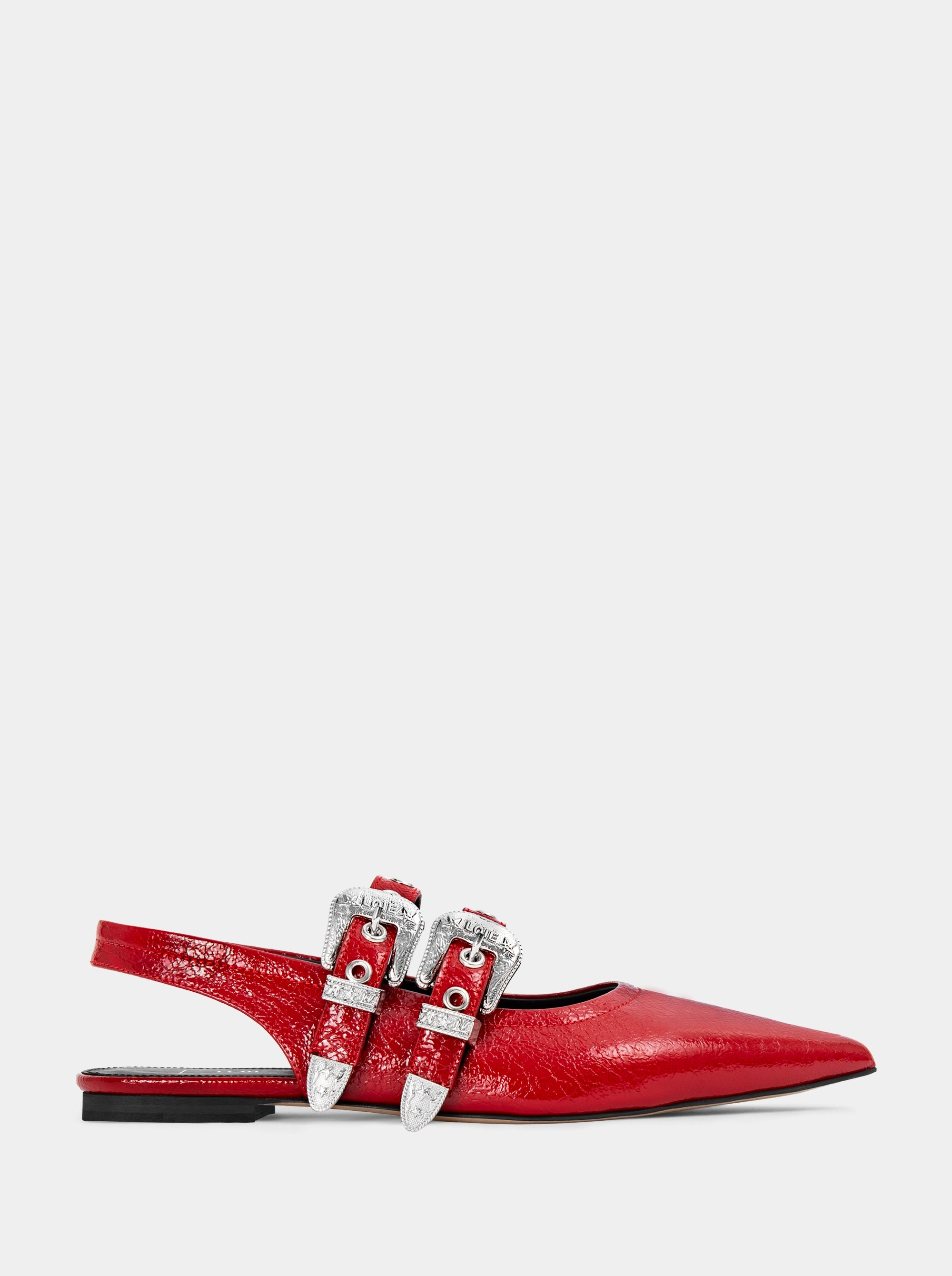BANG BANG RED NAPLAK PATENT BALLET FLATS