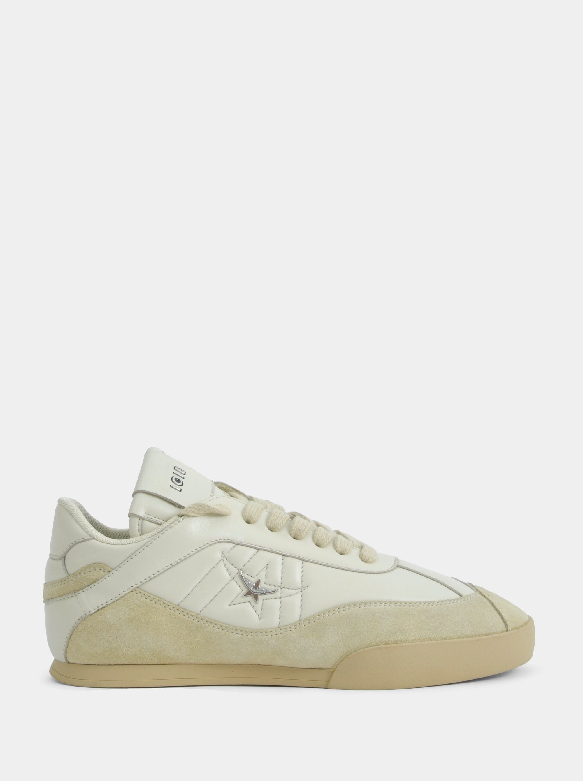 SM-05 BEIGE LEATHER SNEAKERS