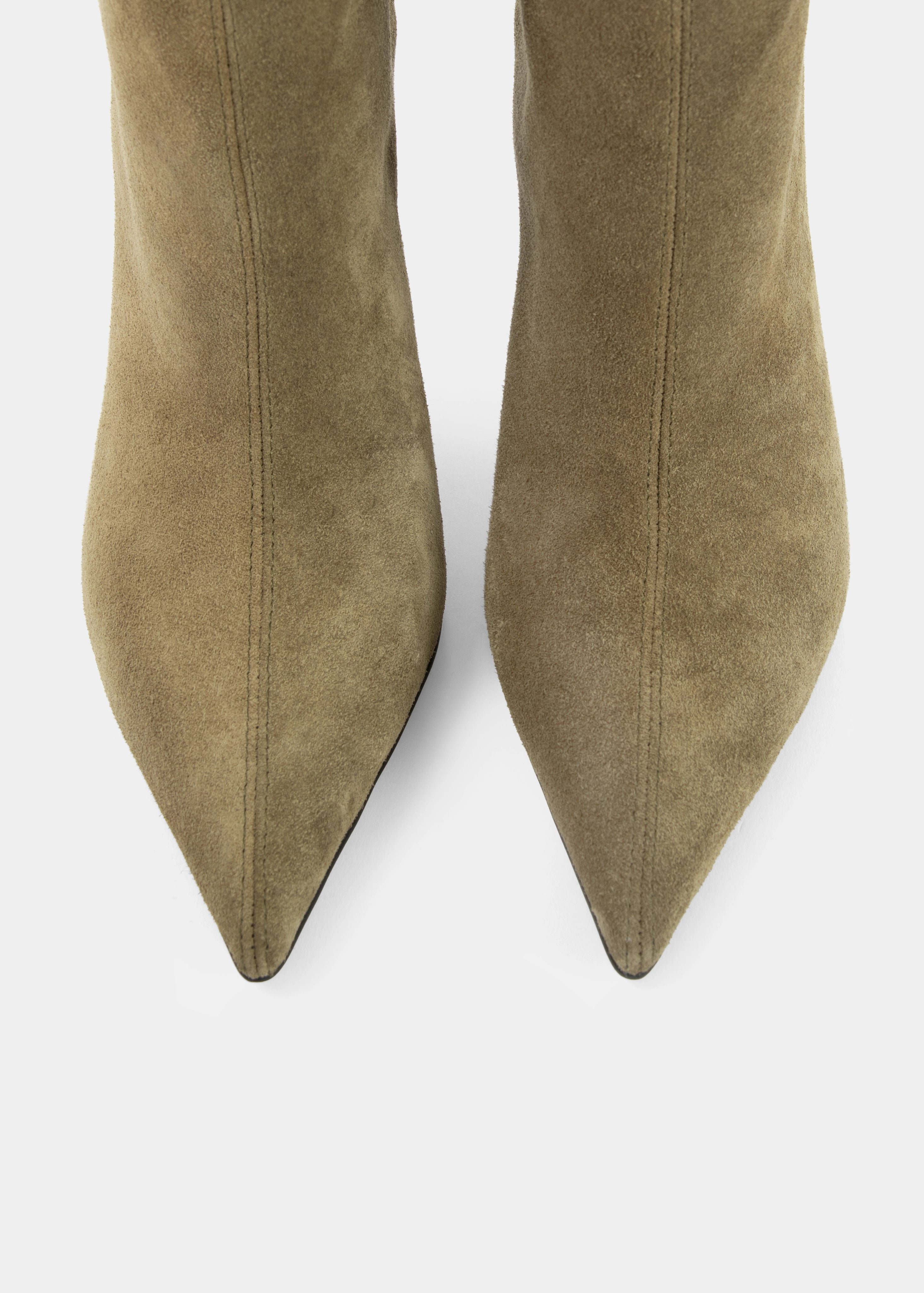 BELLA KHAKI SUEDE BOOTIES