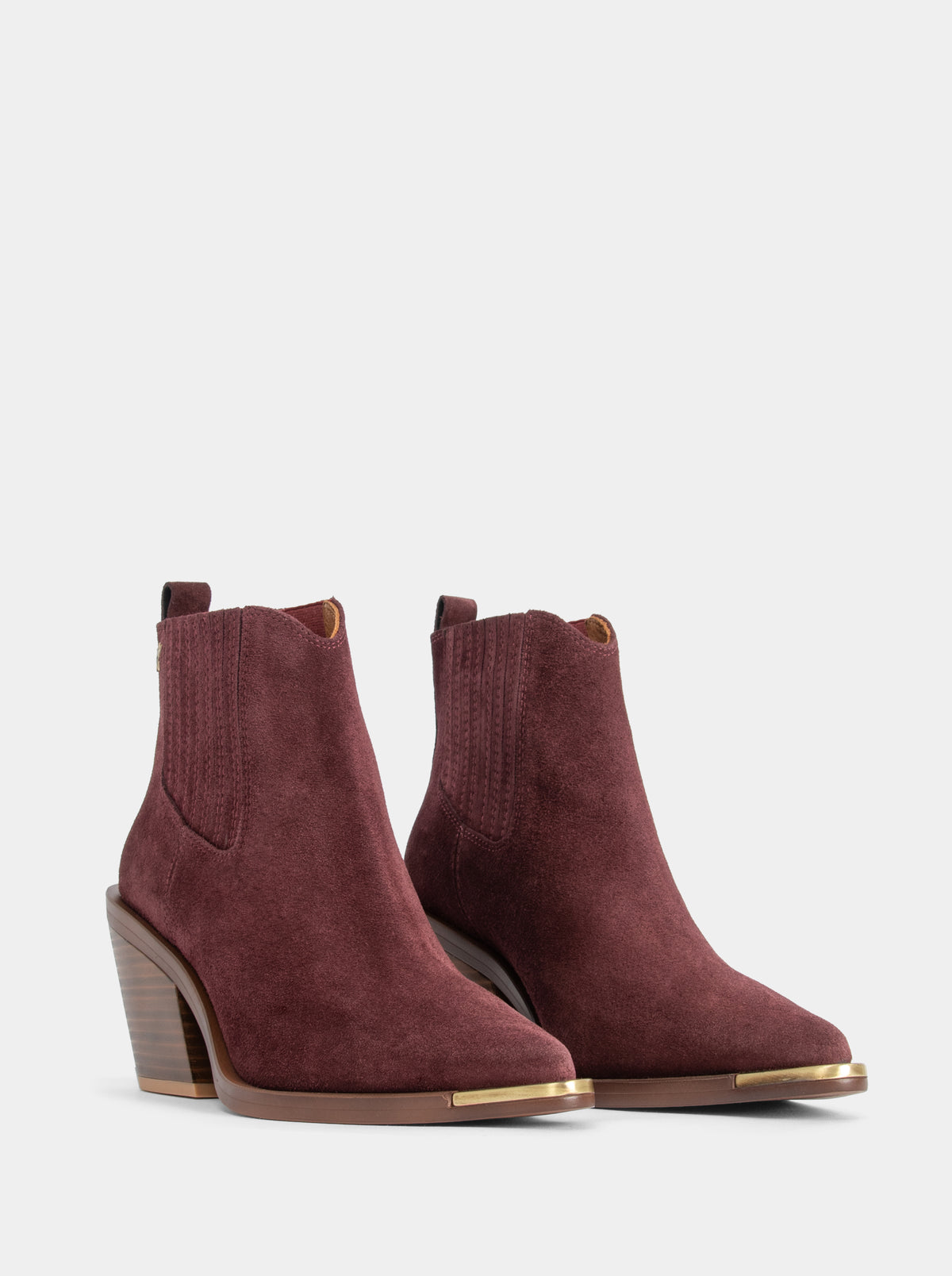 BELLINI BURGUNDY SUEDE BOOTIES