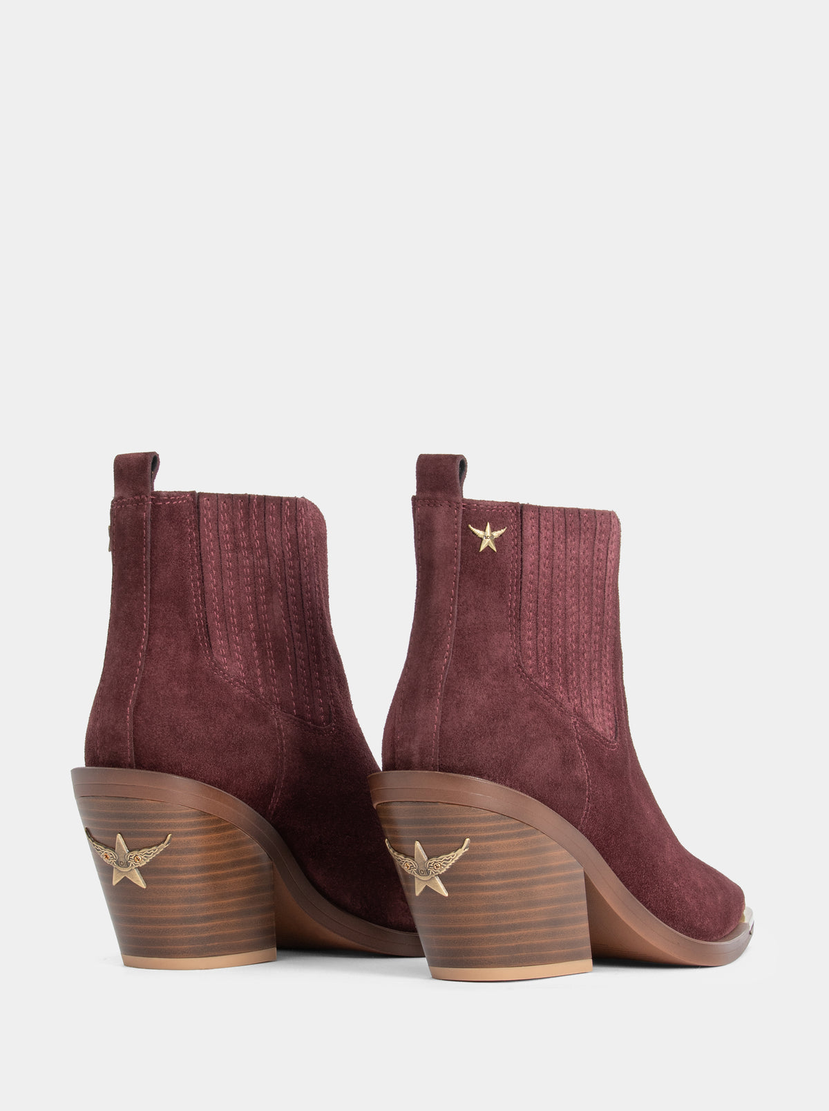 BELLINI BURGUNDY SUEDE BOOTIES