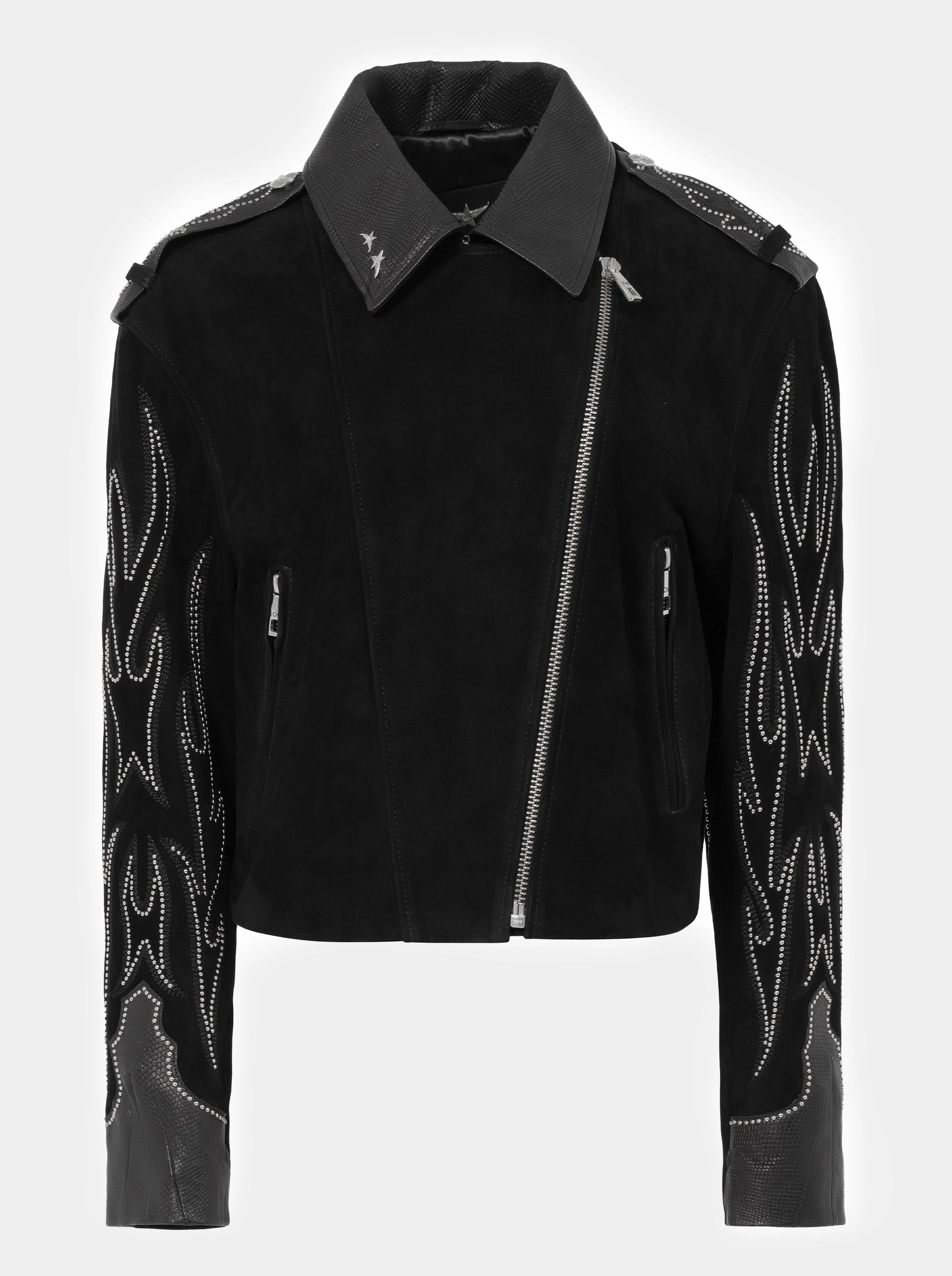 BIKER BLACK PIN JACKET