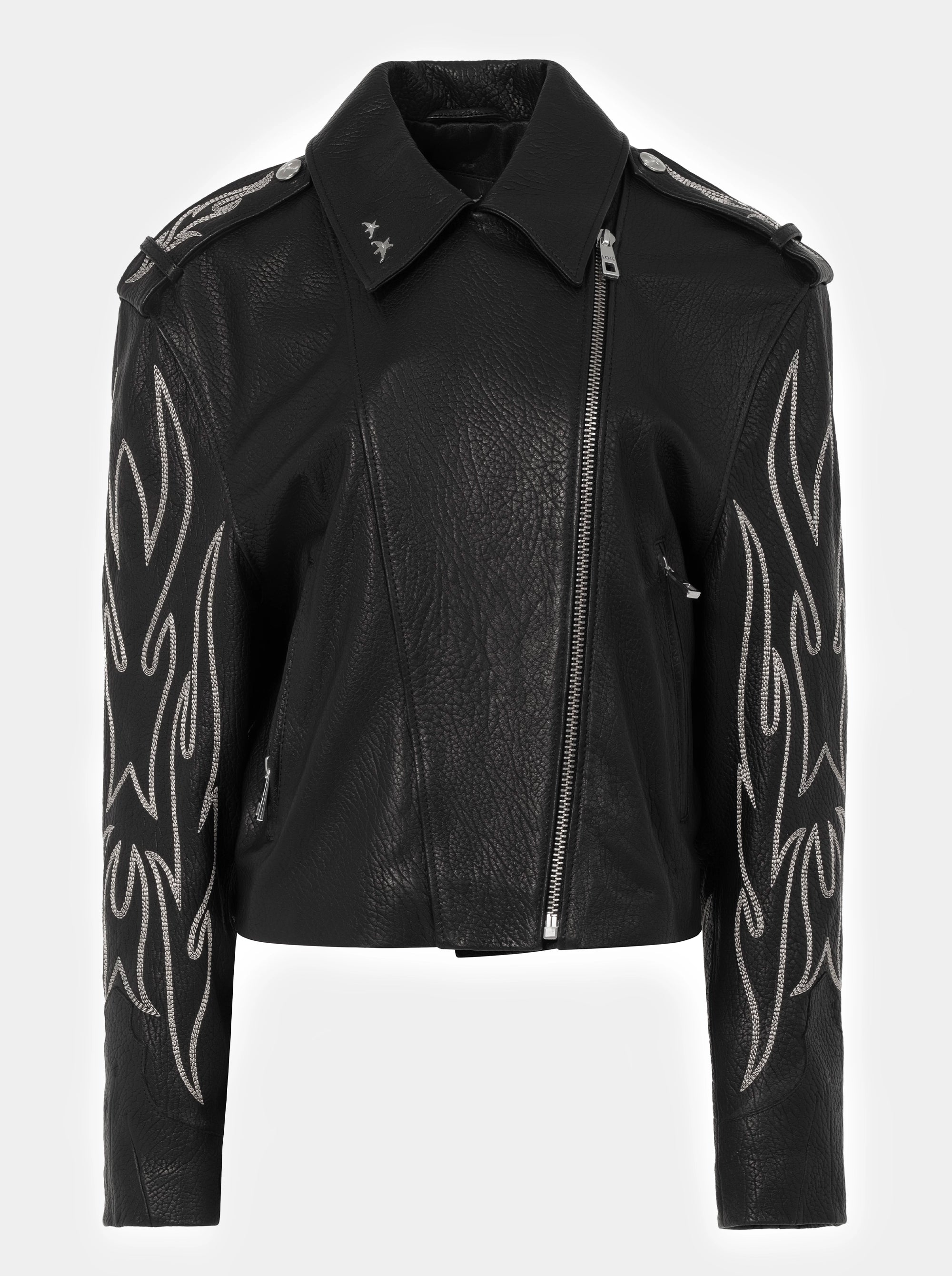 BIKER BLACK FLOTER JACKET