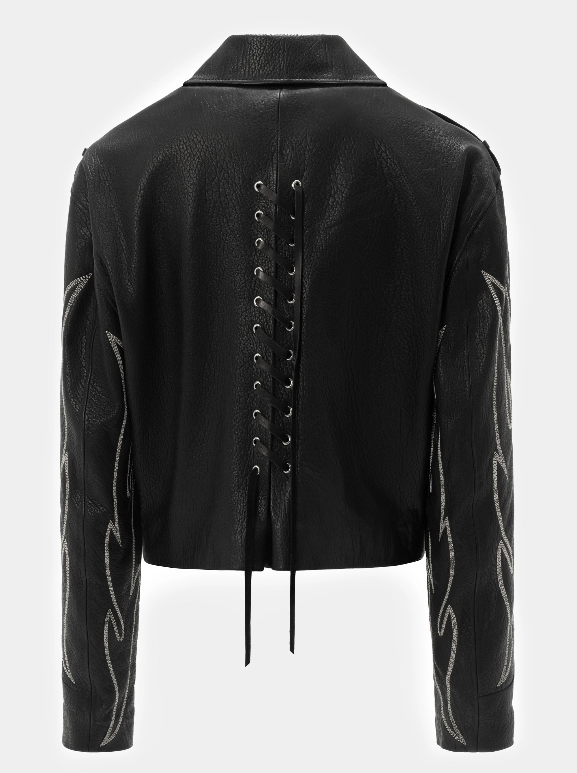 BIKER BLACK FLOTER JACKET