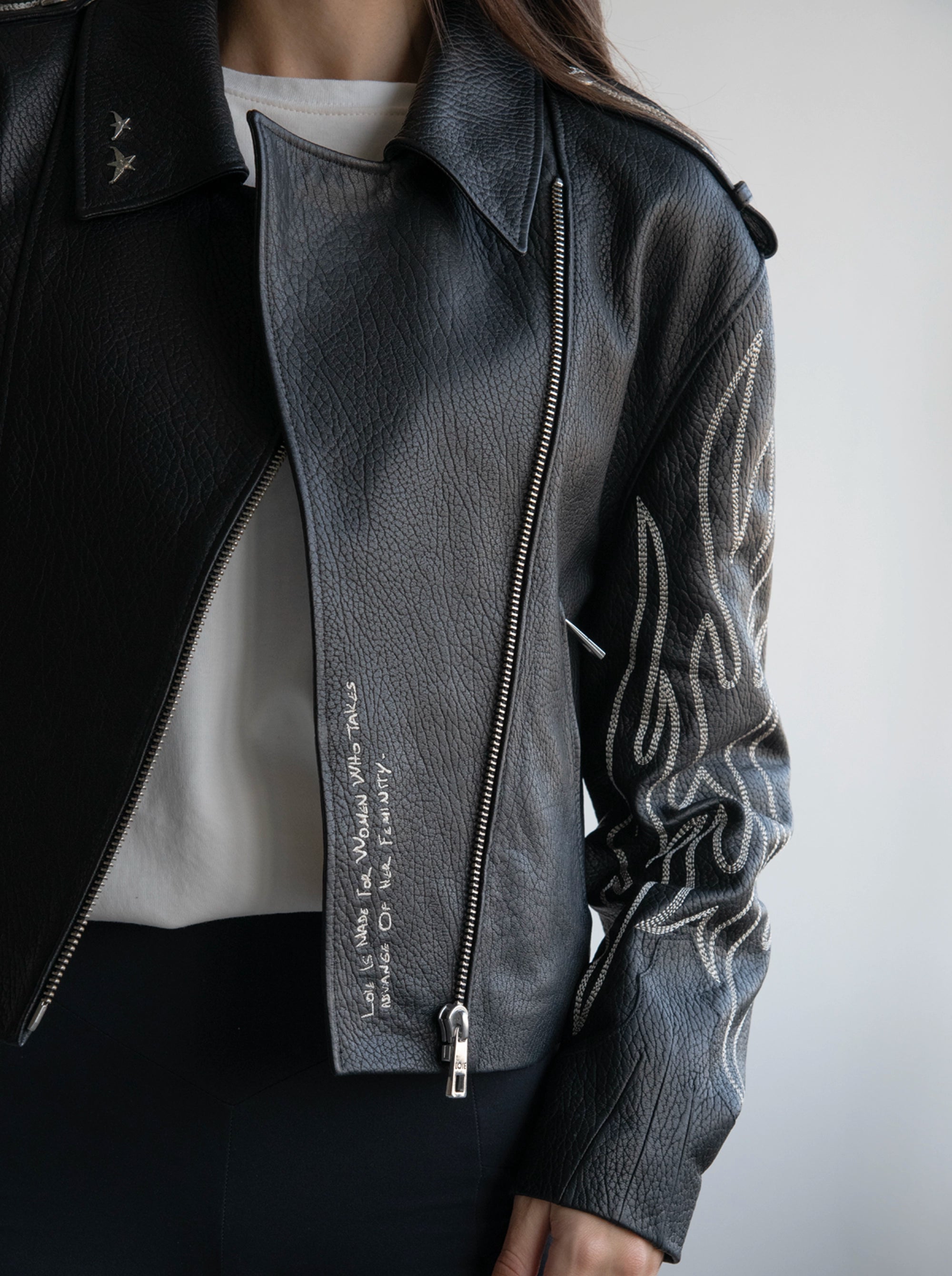 BIKER BLACK FLOTER JACKET