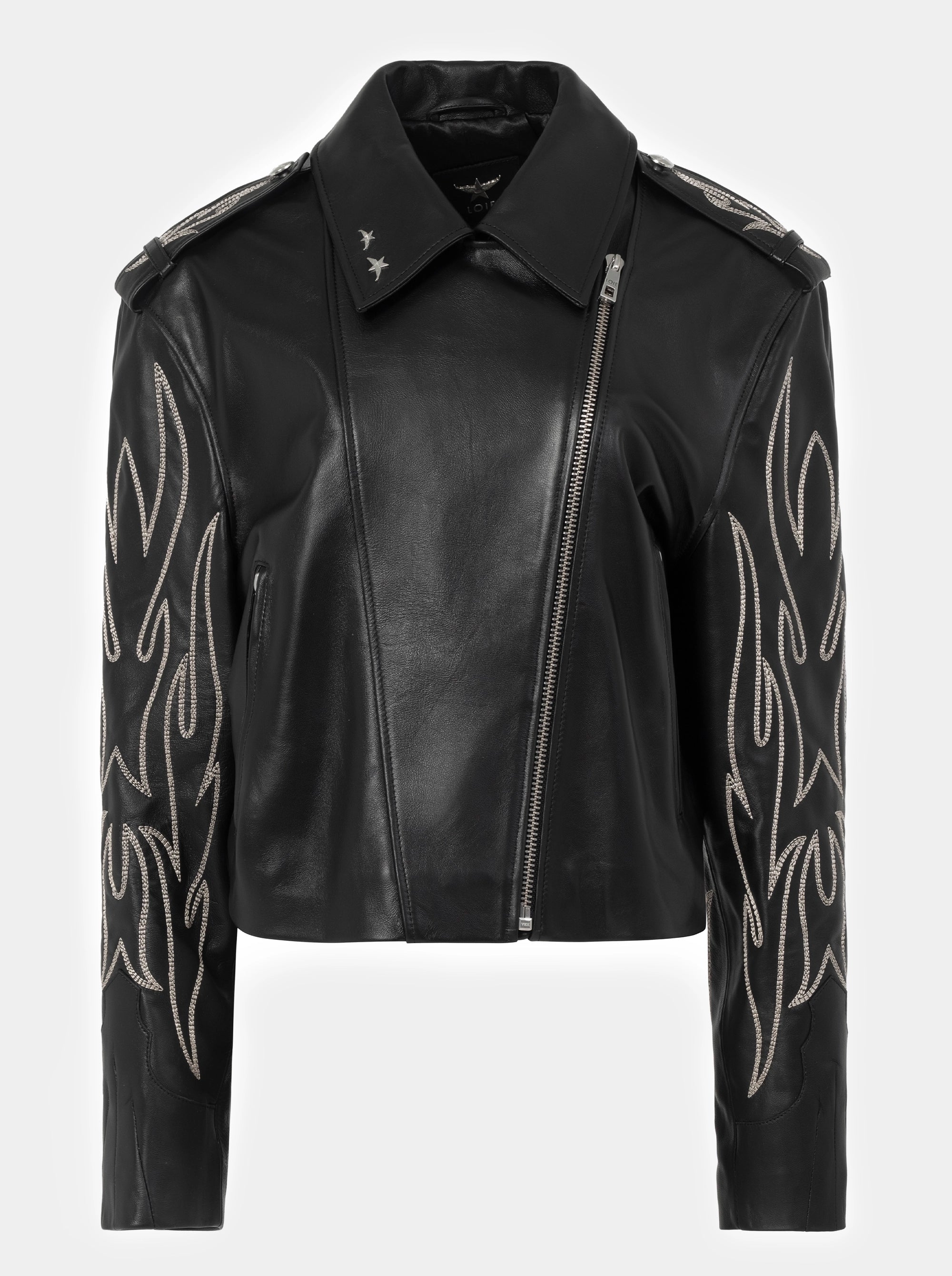 BIKER BLACK LEATHER JACKET