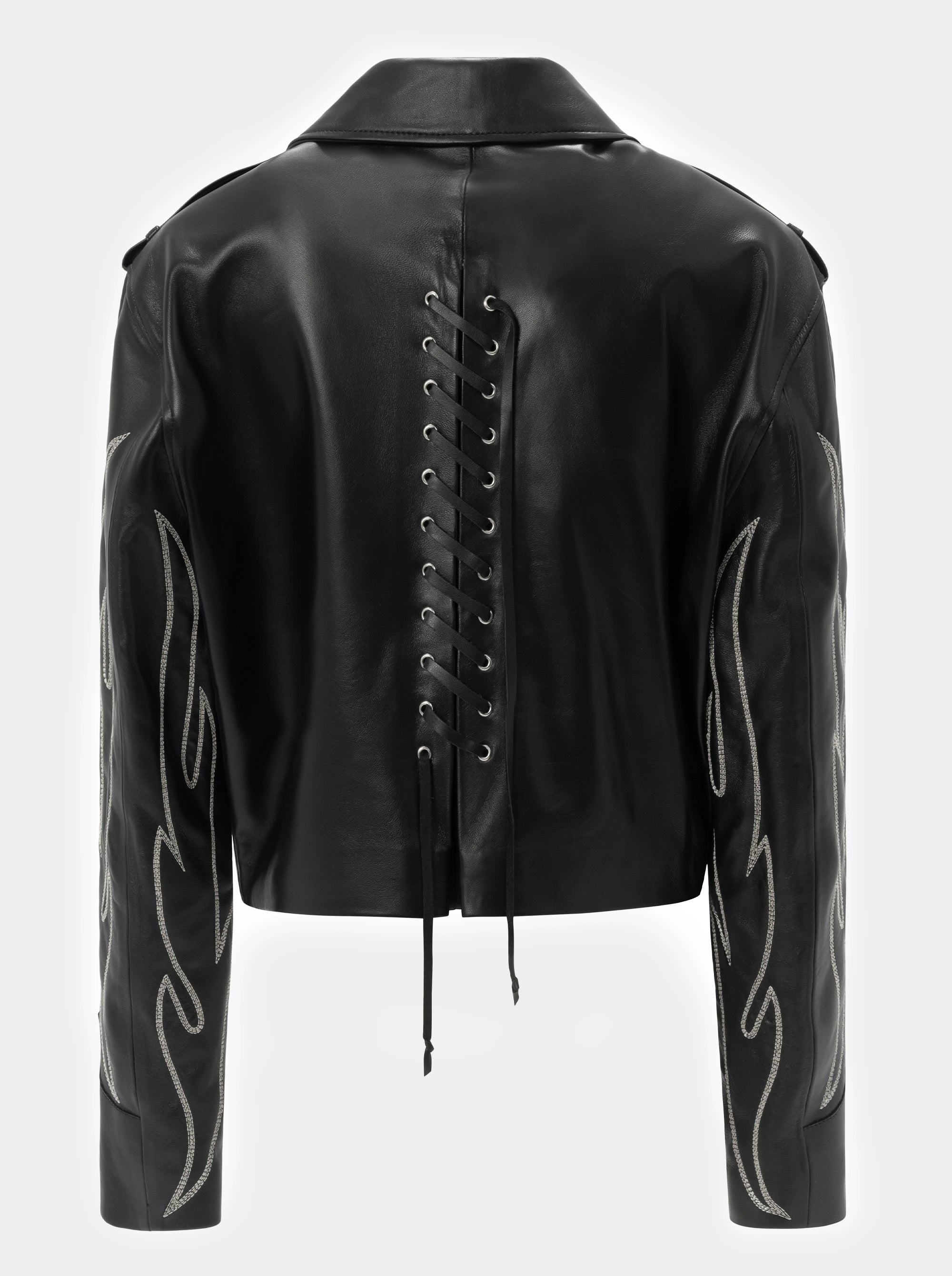 BIKER BLACK LEATHER JACKET