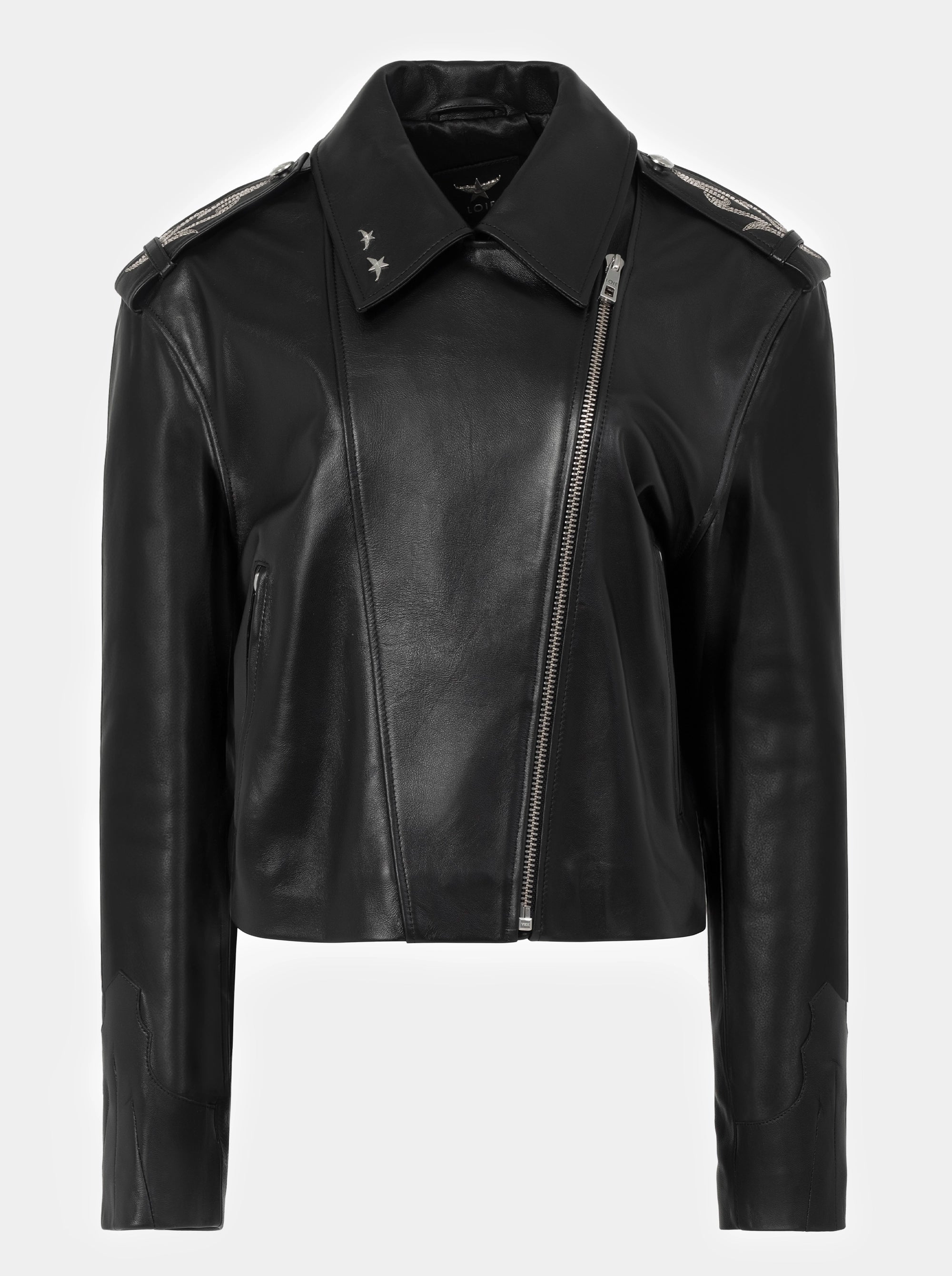 BIKER BLACK LEATHER JACKET