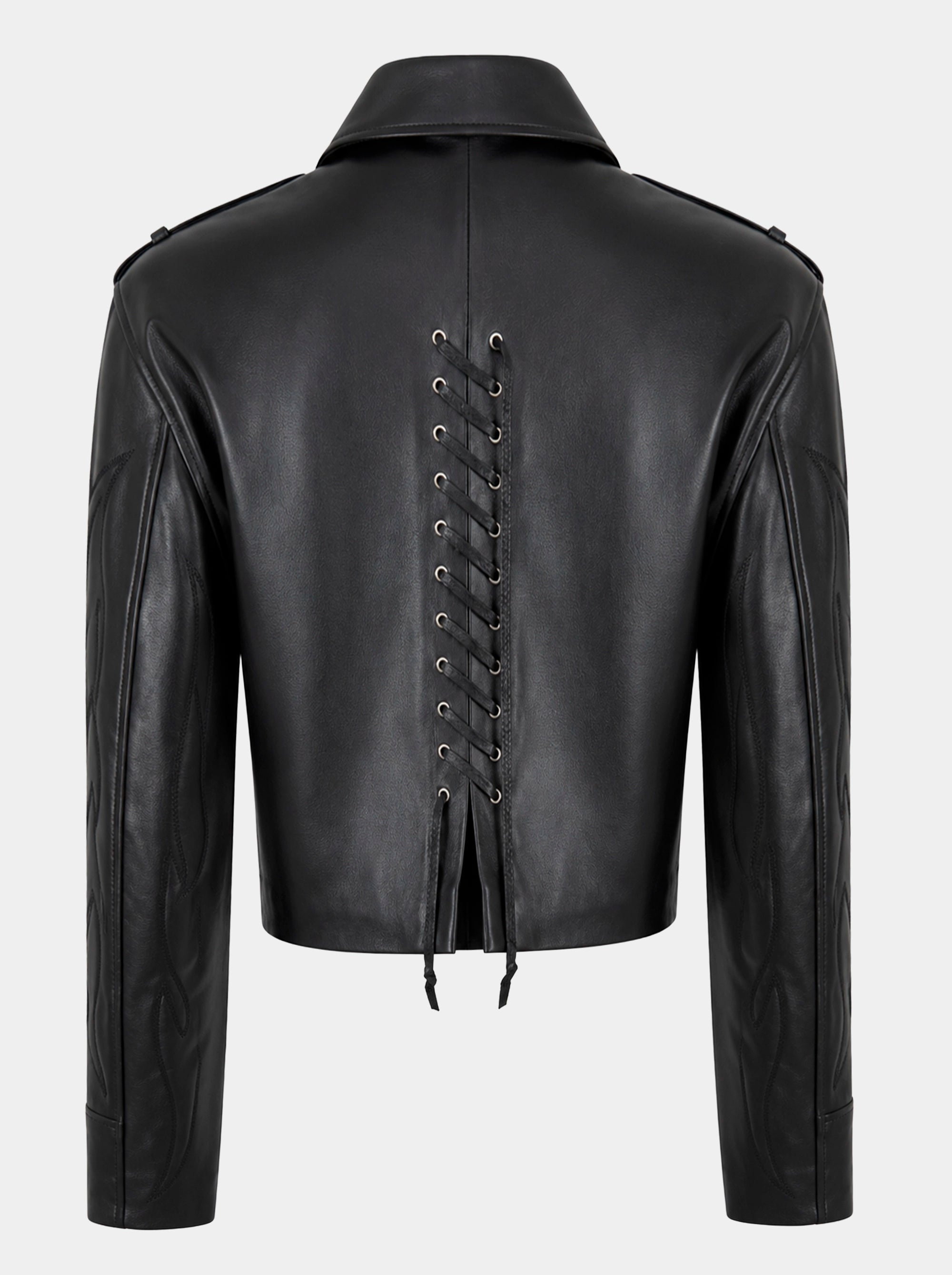 BIKER BLACK LEATHER JACKET