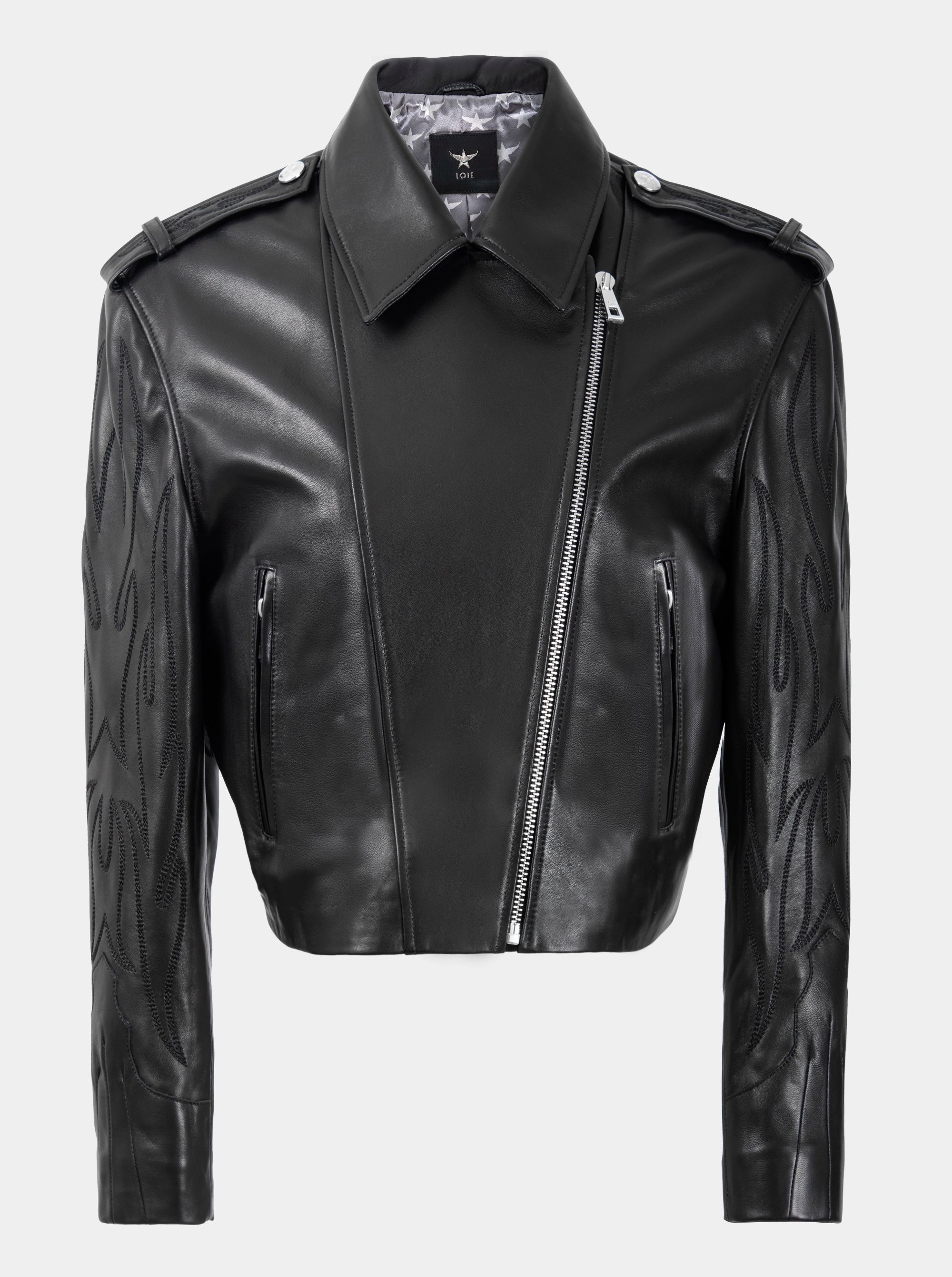 BIKER BLACK LEATHER JACKET
