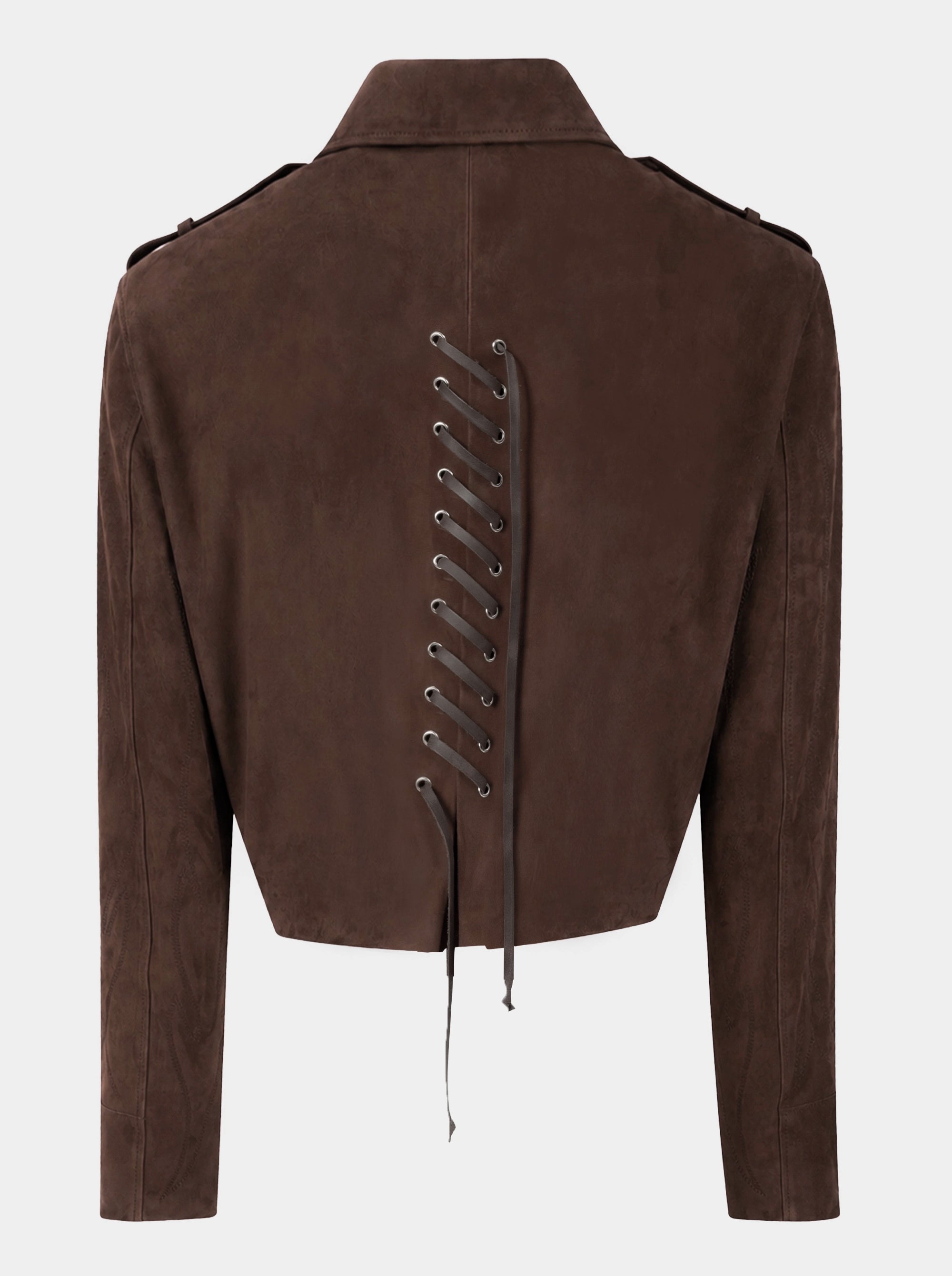 BIKER BROWN SUEDE JACKET