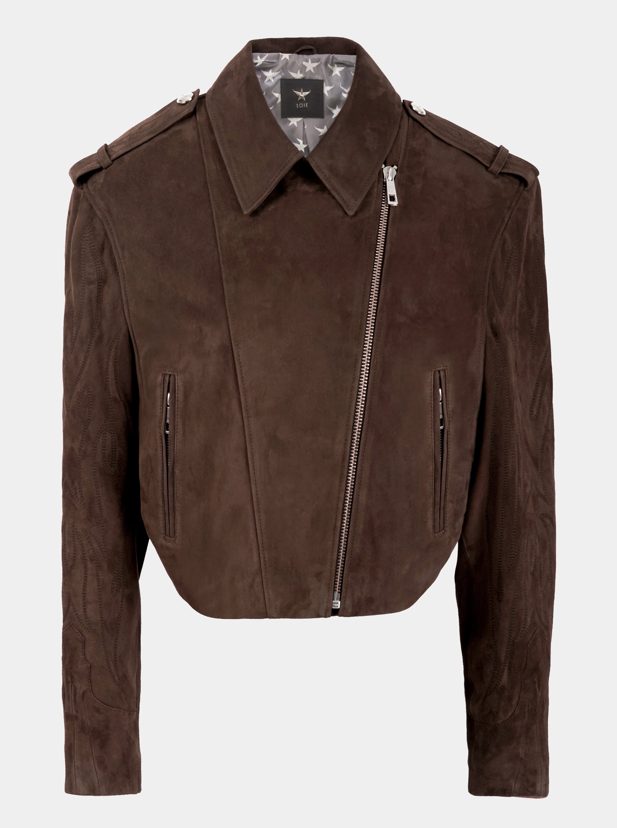 BIKER BROWN SUEDE JACKET