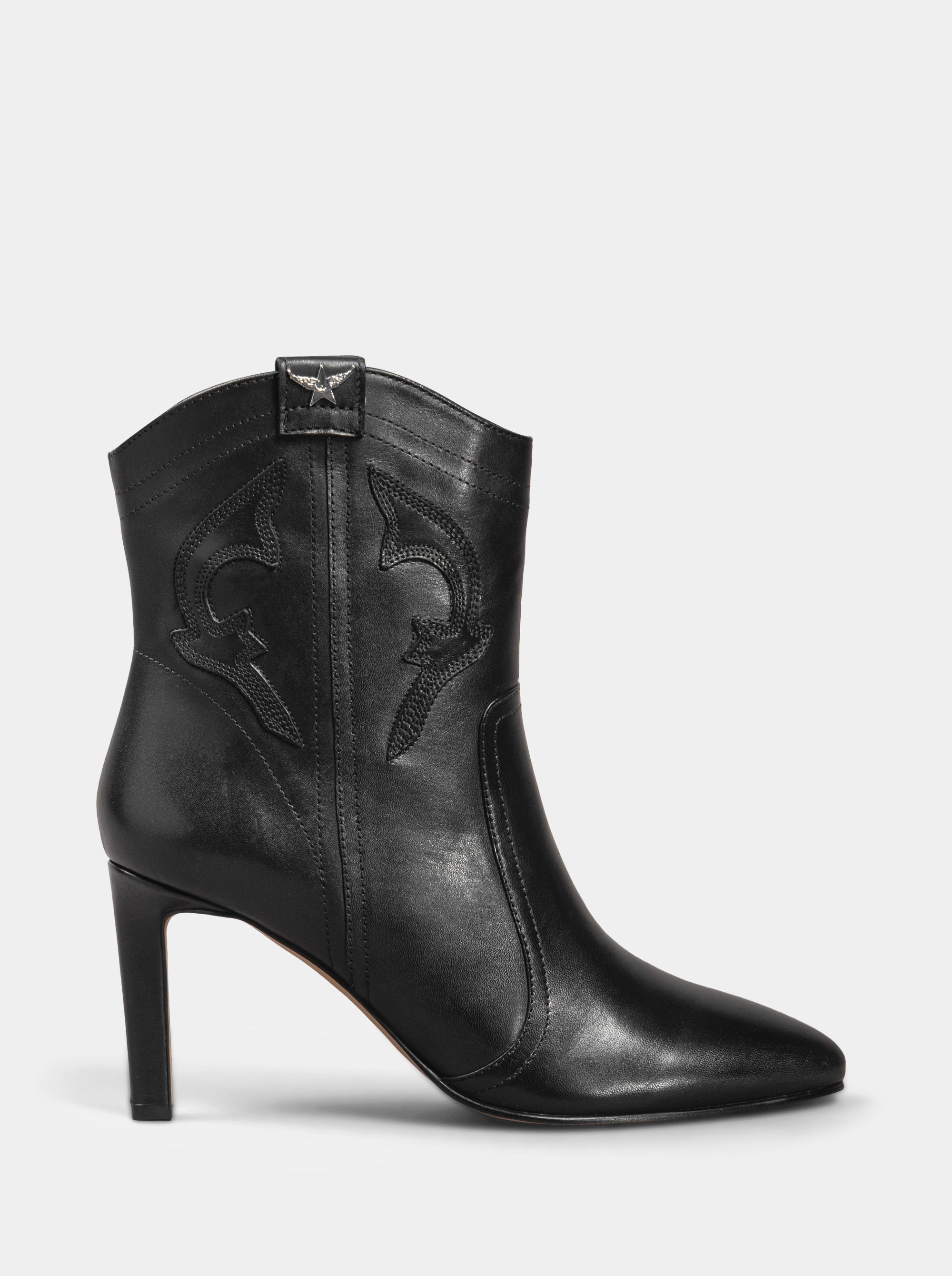 BLAIR BLACK LEATHER BOOTIES