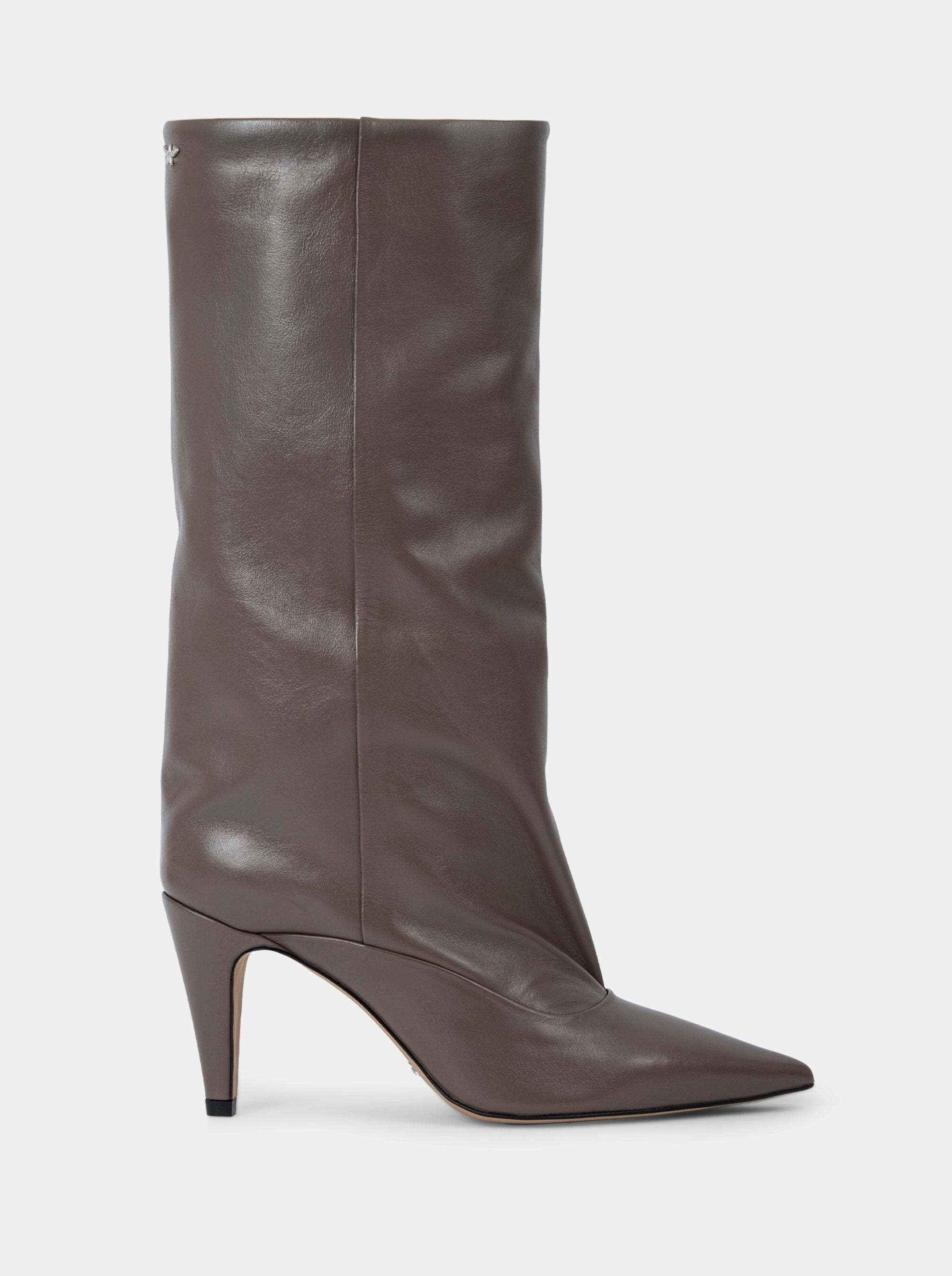 HAILEY TAUPE LEATHER BOOTS