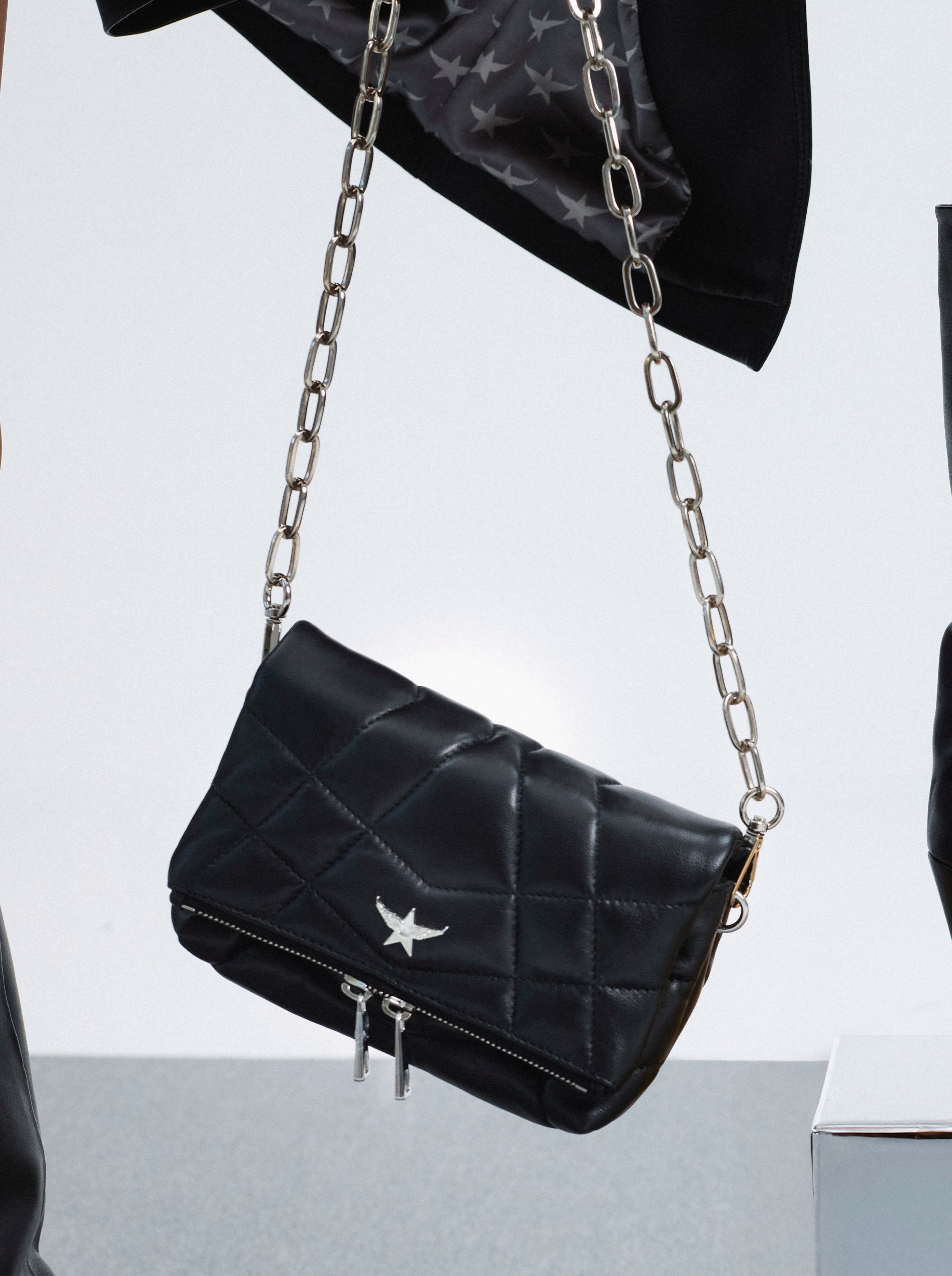 RYKERBAG MINI BLACK LEATHER BAG