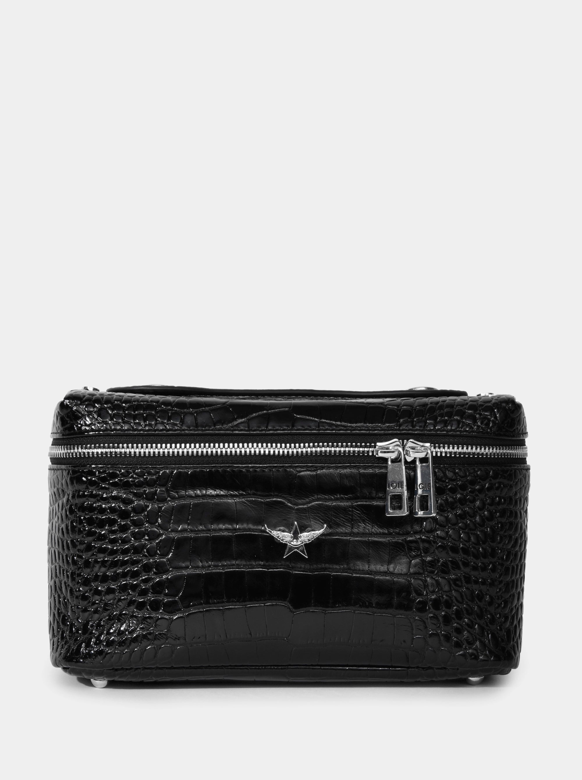 BOX BLACK CROCO BAG